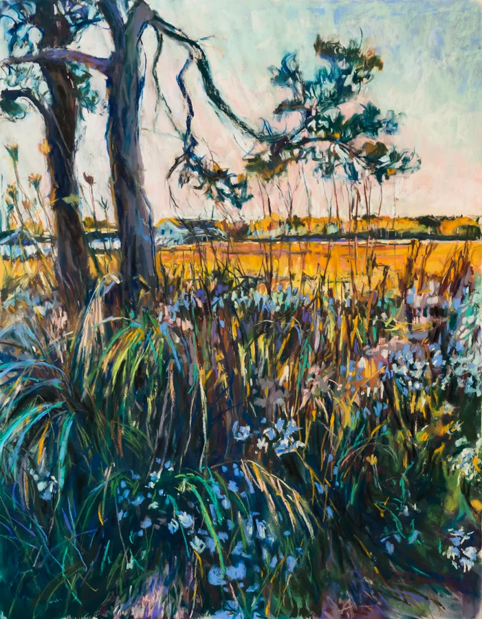 Golden Jungle , 20 x 16 inches, Pastel on UART