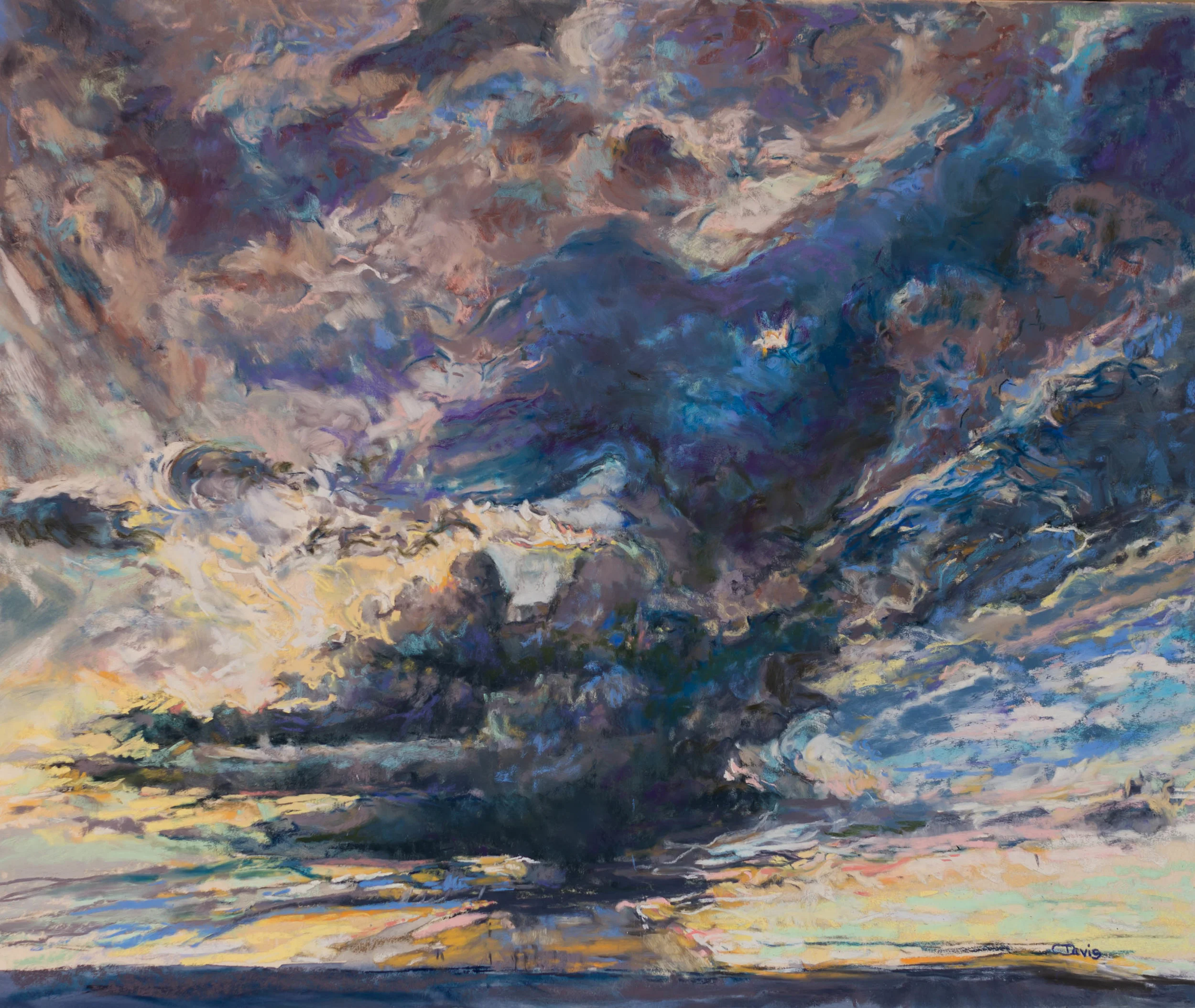 Rolling Clouds , 20 x 24 inches, Pastel on UART