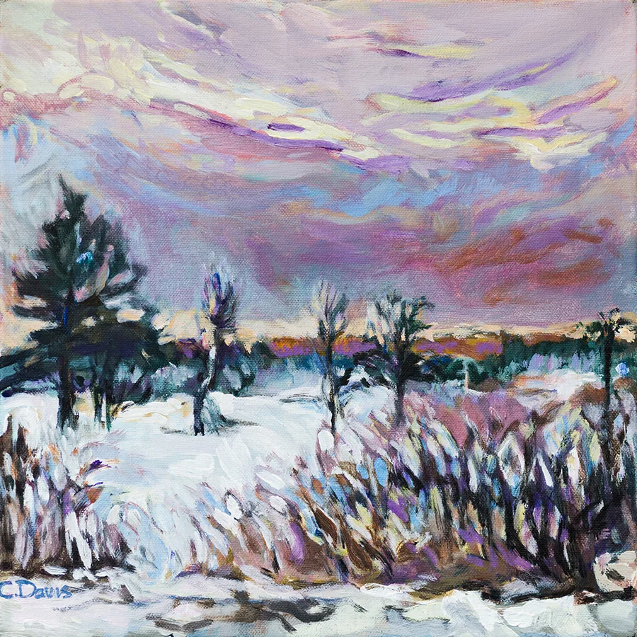 Beyond the Park , 12 x 12 inches, acrylic on canvas