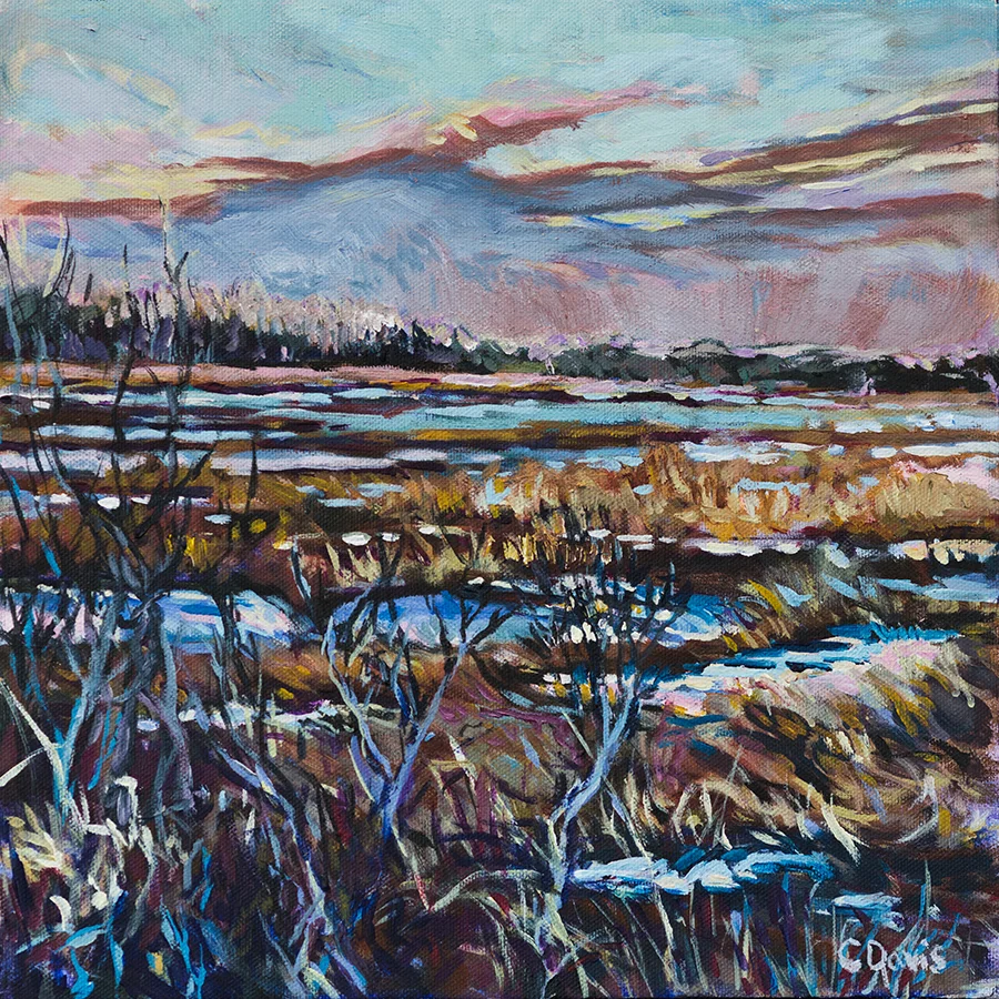 Lavender Haze , 12 x 12 inches, acrylic on canvas