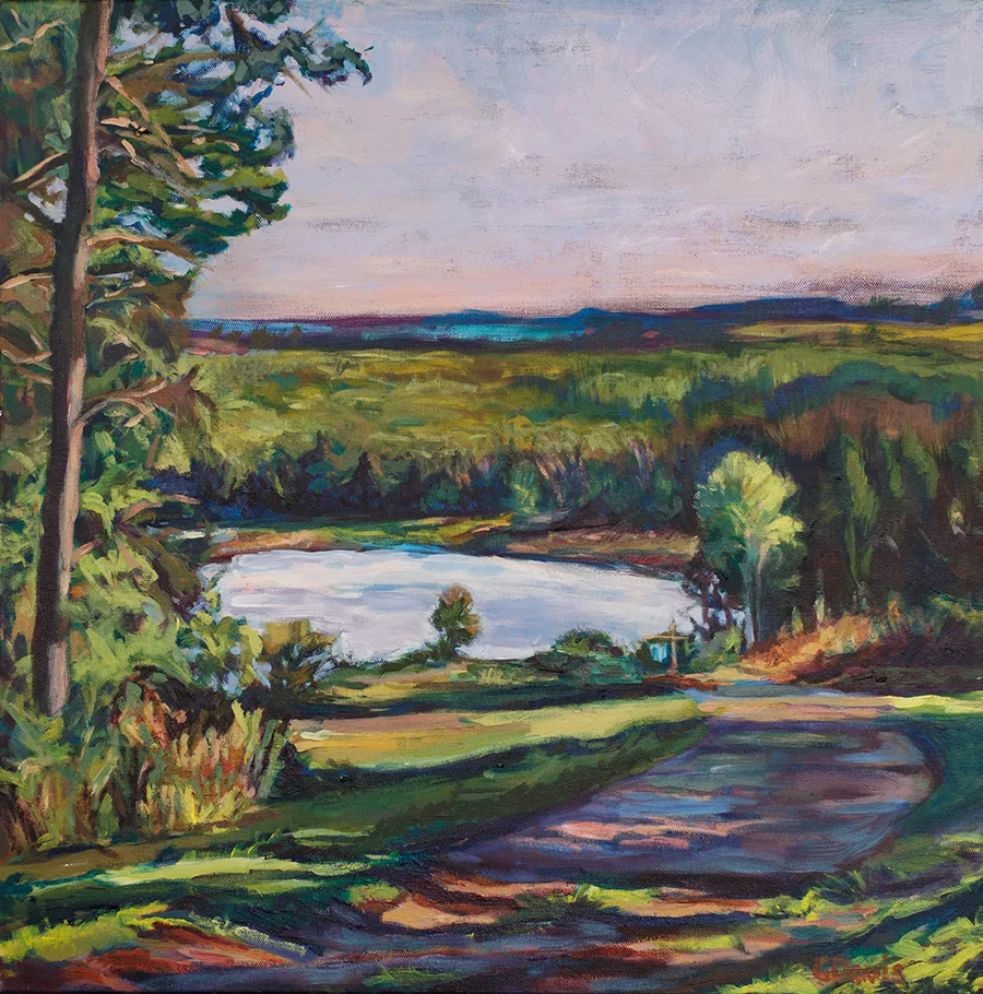 Summer Green PEI , 20 x 20 inches, acrylic on canvas