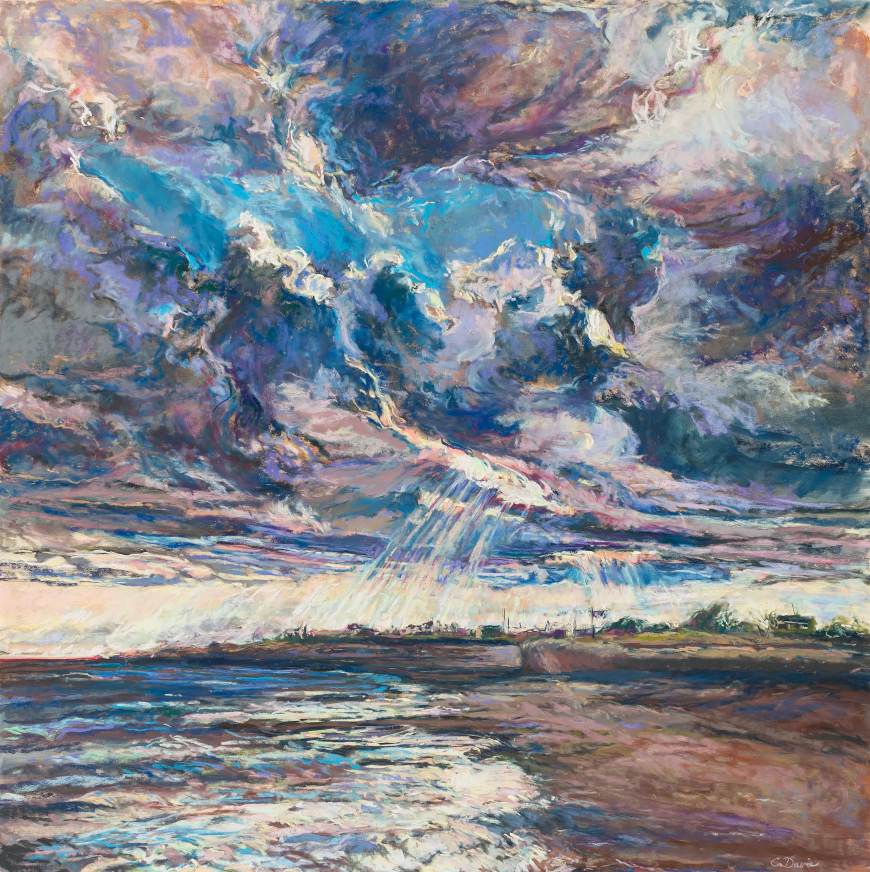Creation of Movement, 30 x 30, Pastel on 400 UART