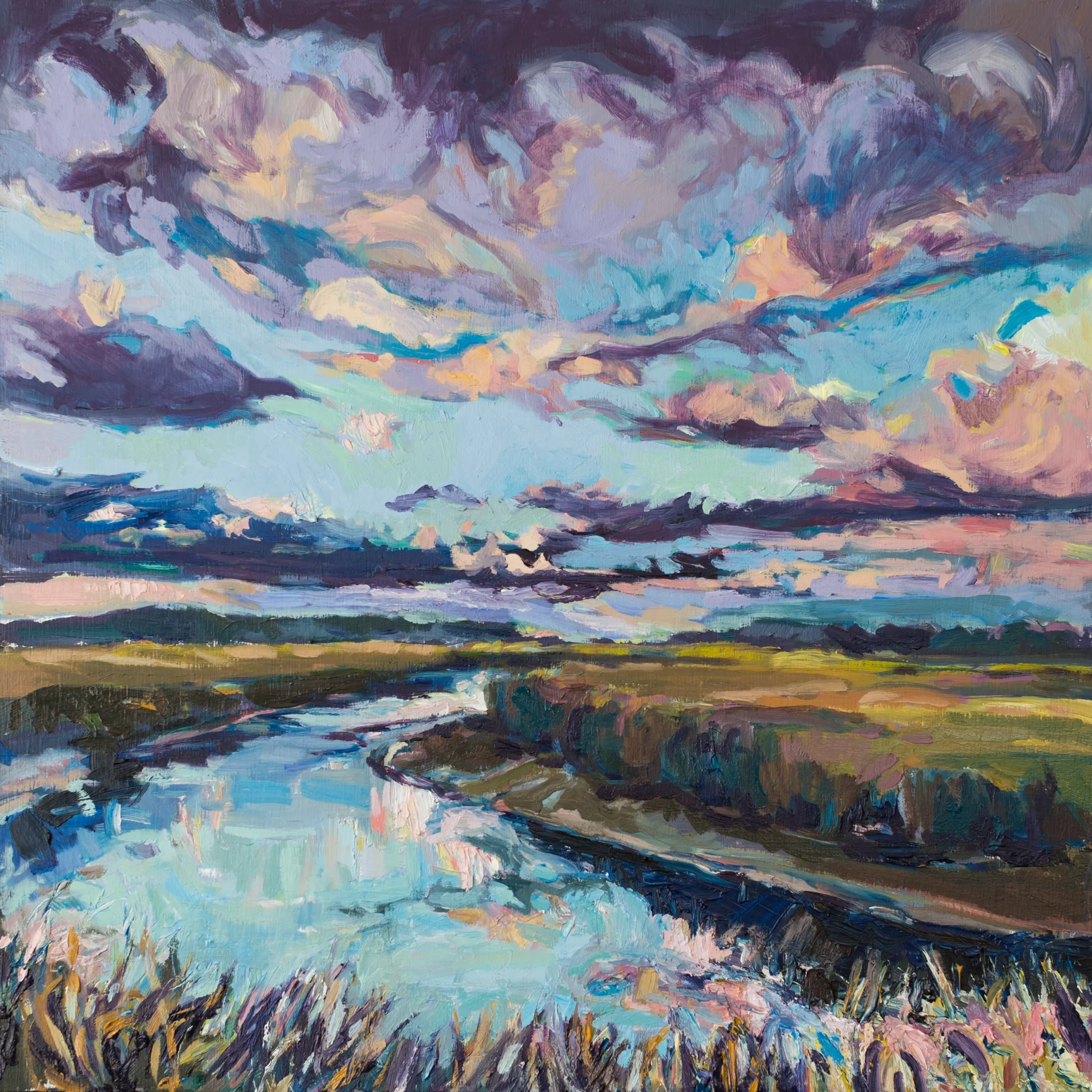 After The Rain, 16 x 16, Oil on Board