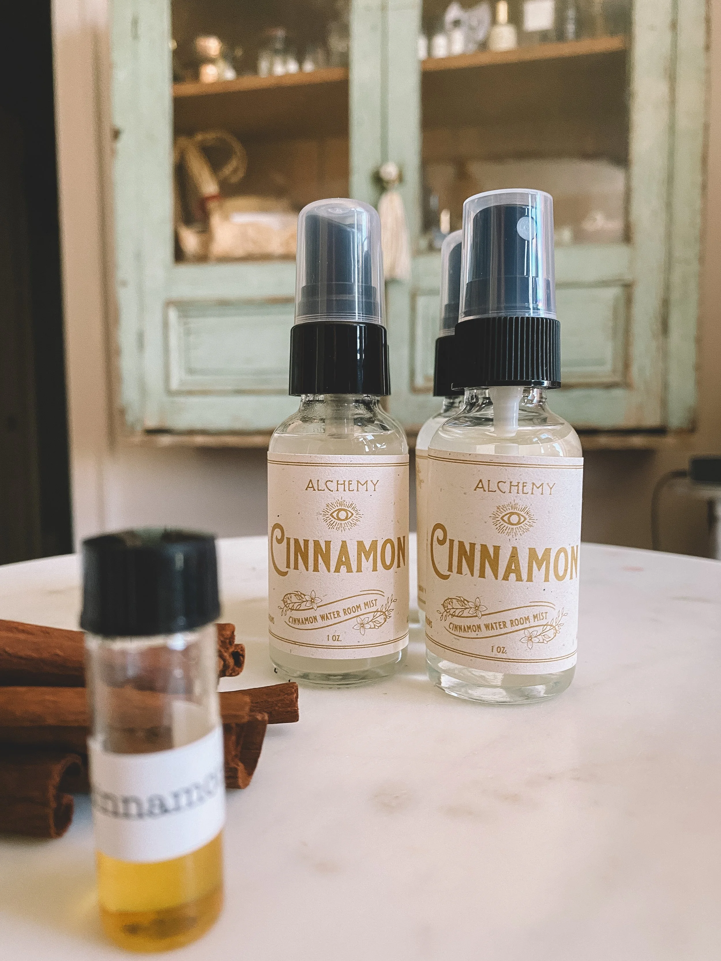 cinnamon hydrosol - now at Alchemy - hand crafted -prosperity and good juju.JPG