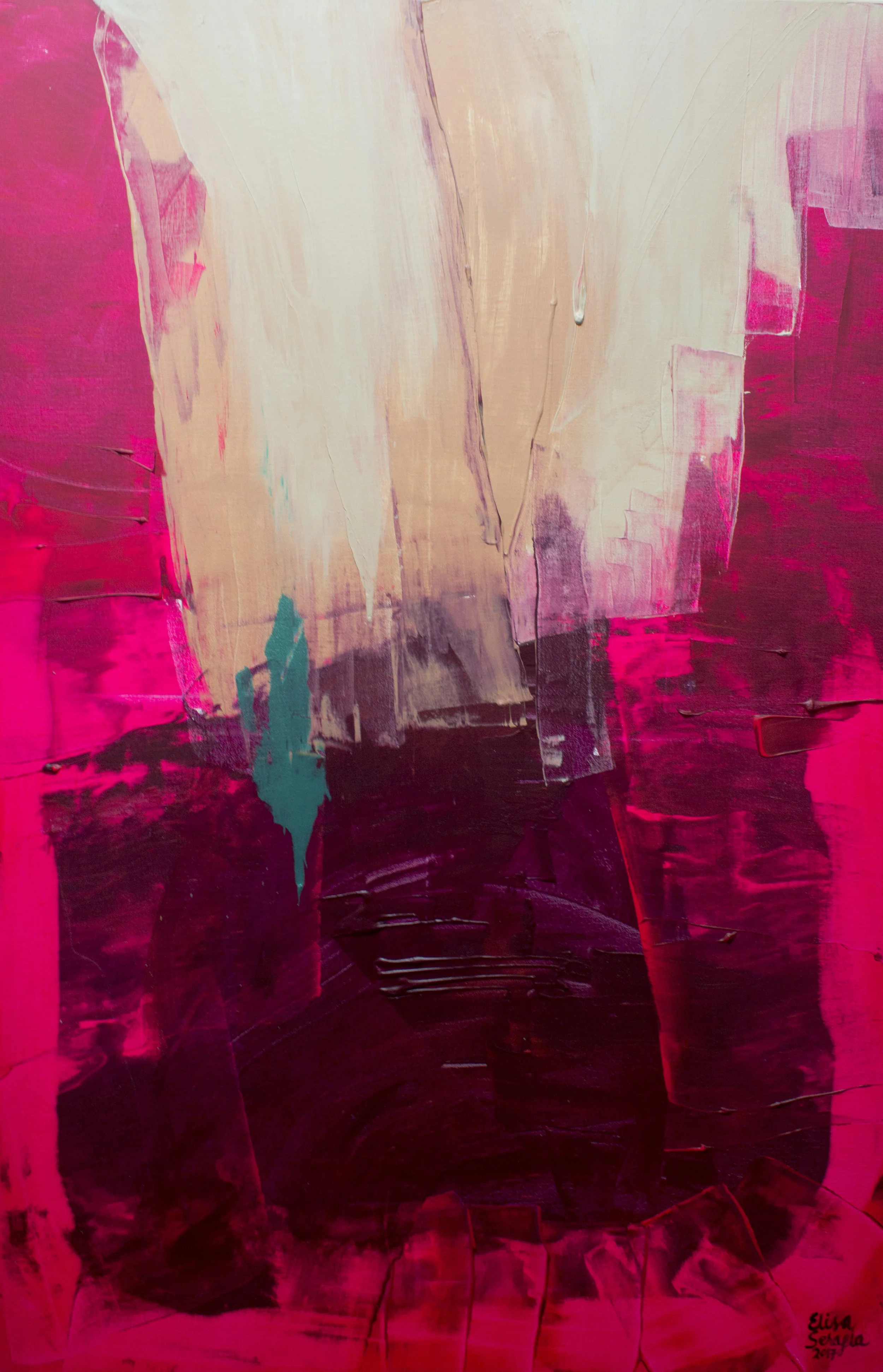 Magnetic Hypnotic Acrylic and pigment on canvas 100 x 150 cm 2017