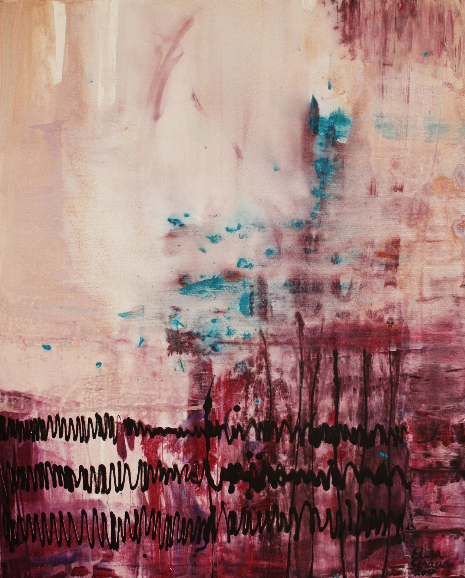  Loveletters  Acrylic on canvas  81 x 100 cm  2016   