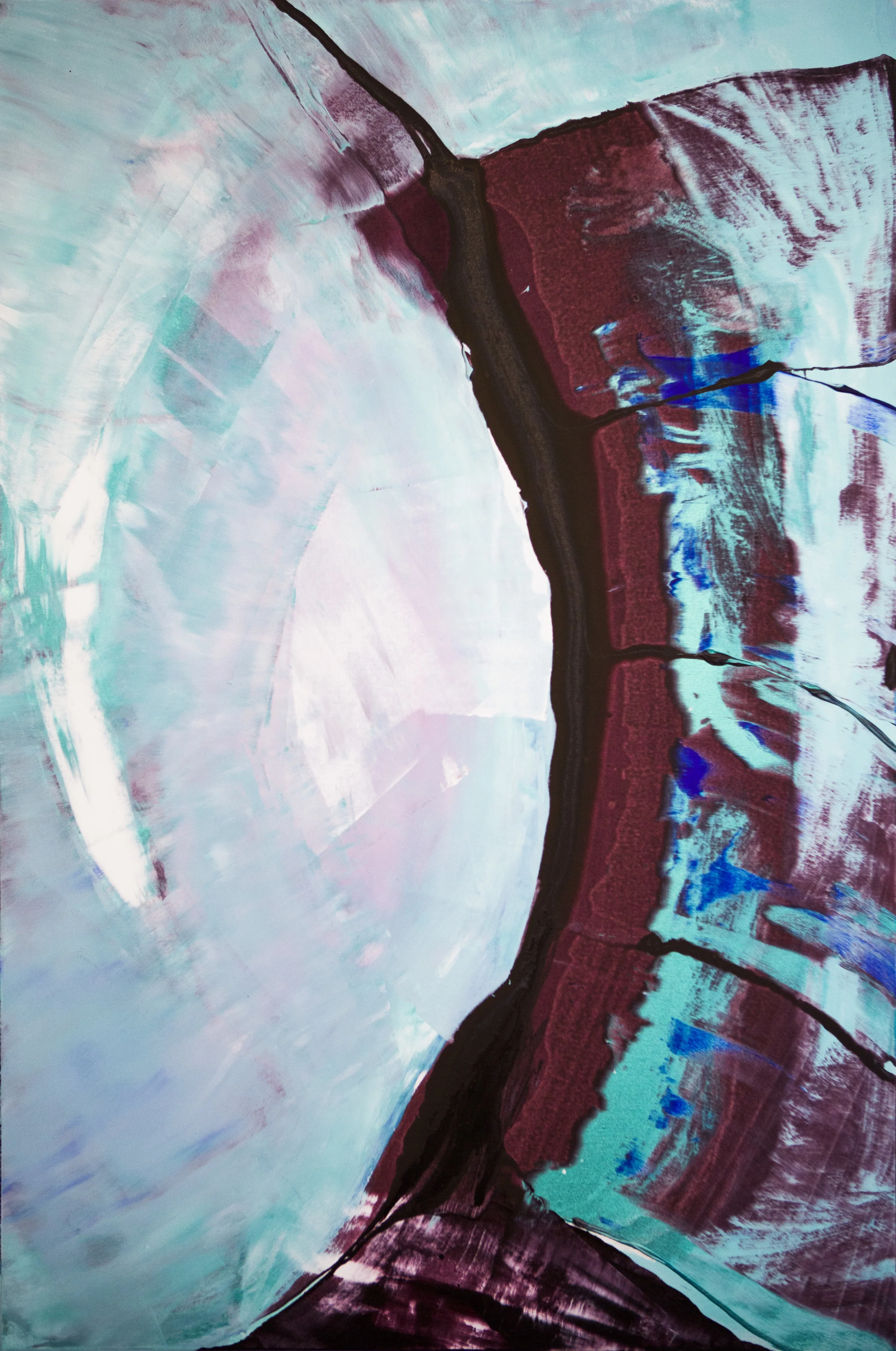 Aqua Acrylic on canvas 100 cm x 150 cm 2017