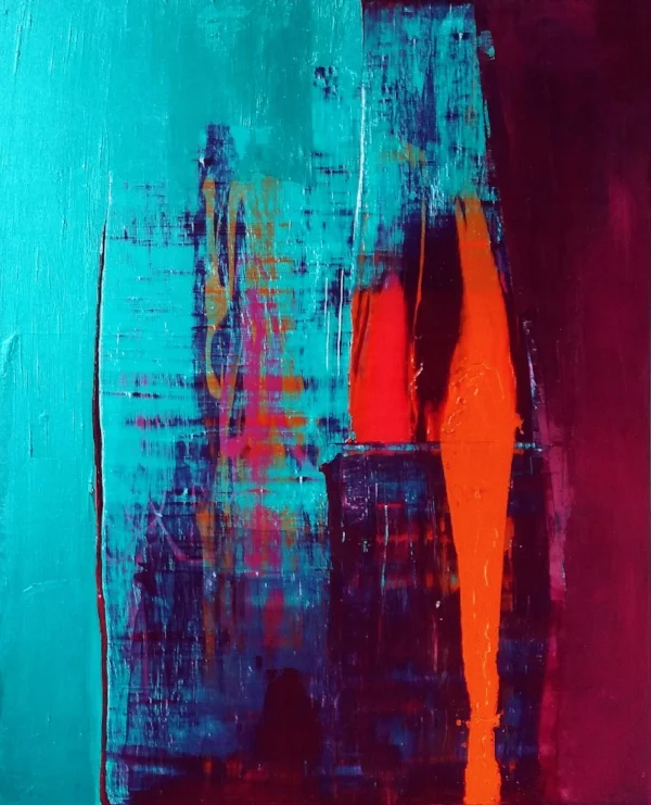 Joikaa, Akryyli kankaalle, 100 cm x 80 cm Myynnissä / For sale