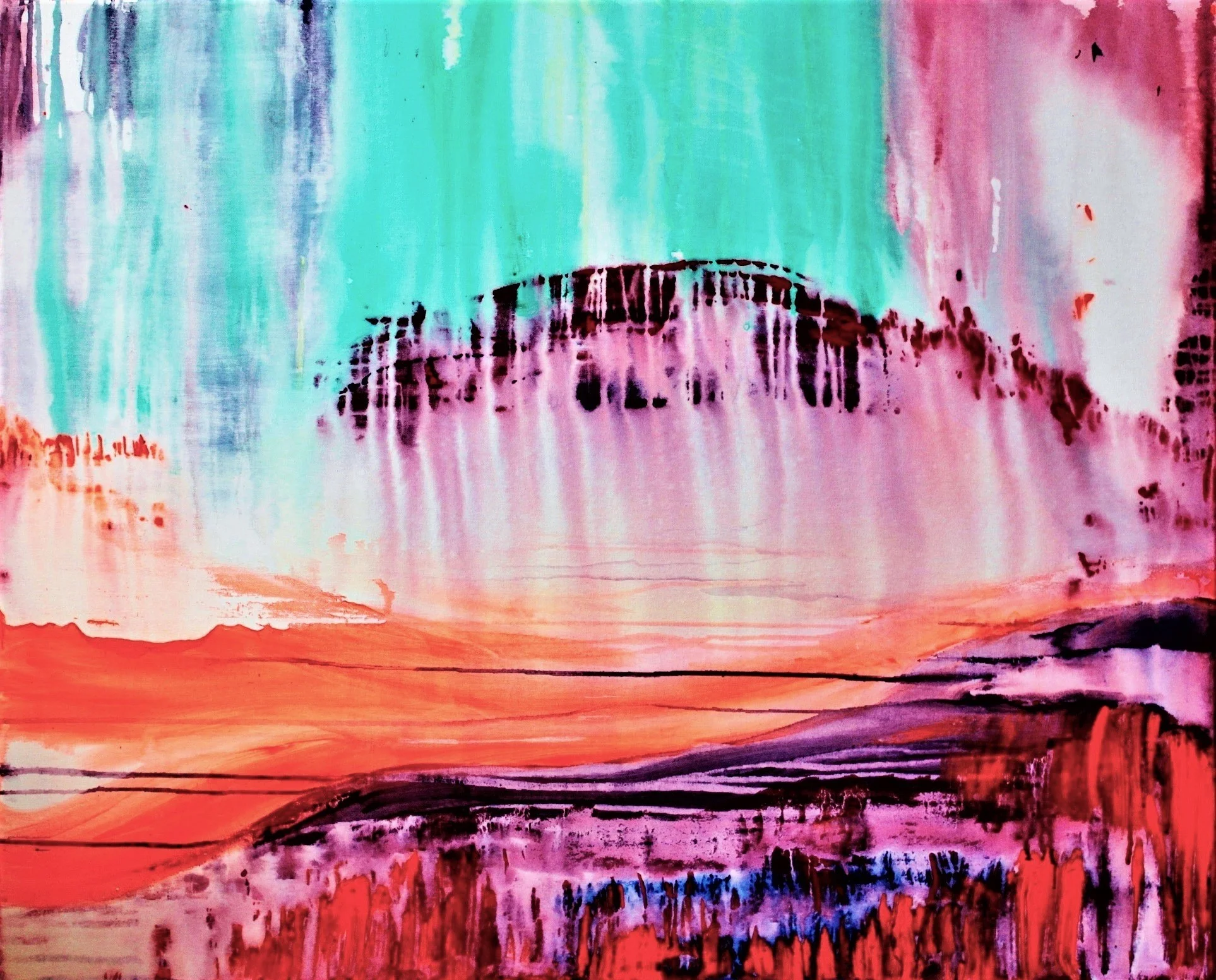 Ringa, Akryyli kankaalle, 81 cm x 100 cm Myyty / Sold