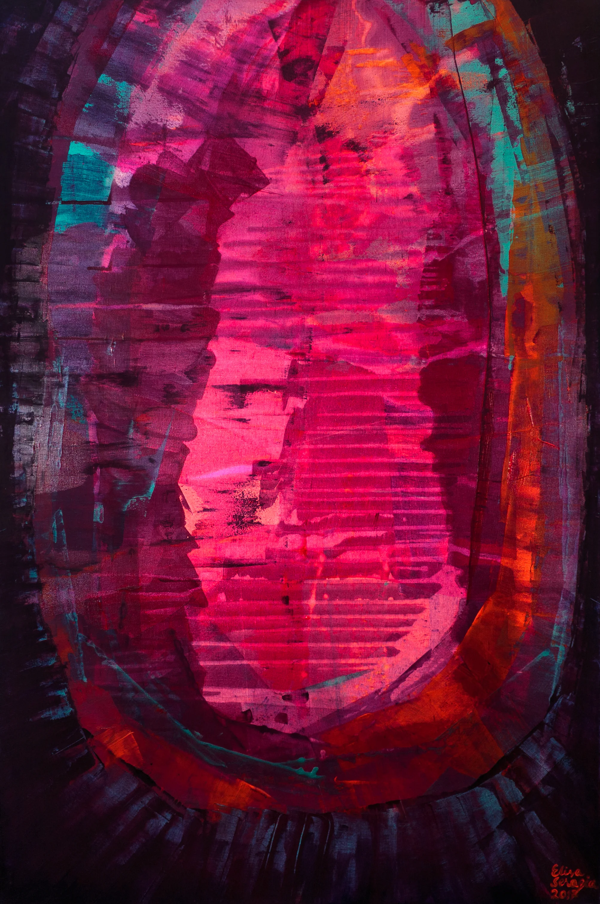 Amethyst, Akryyli kankaalle, 100 m x 150 cm Myynnissä / For sale