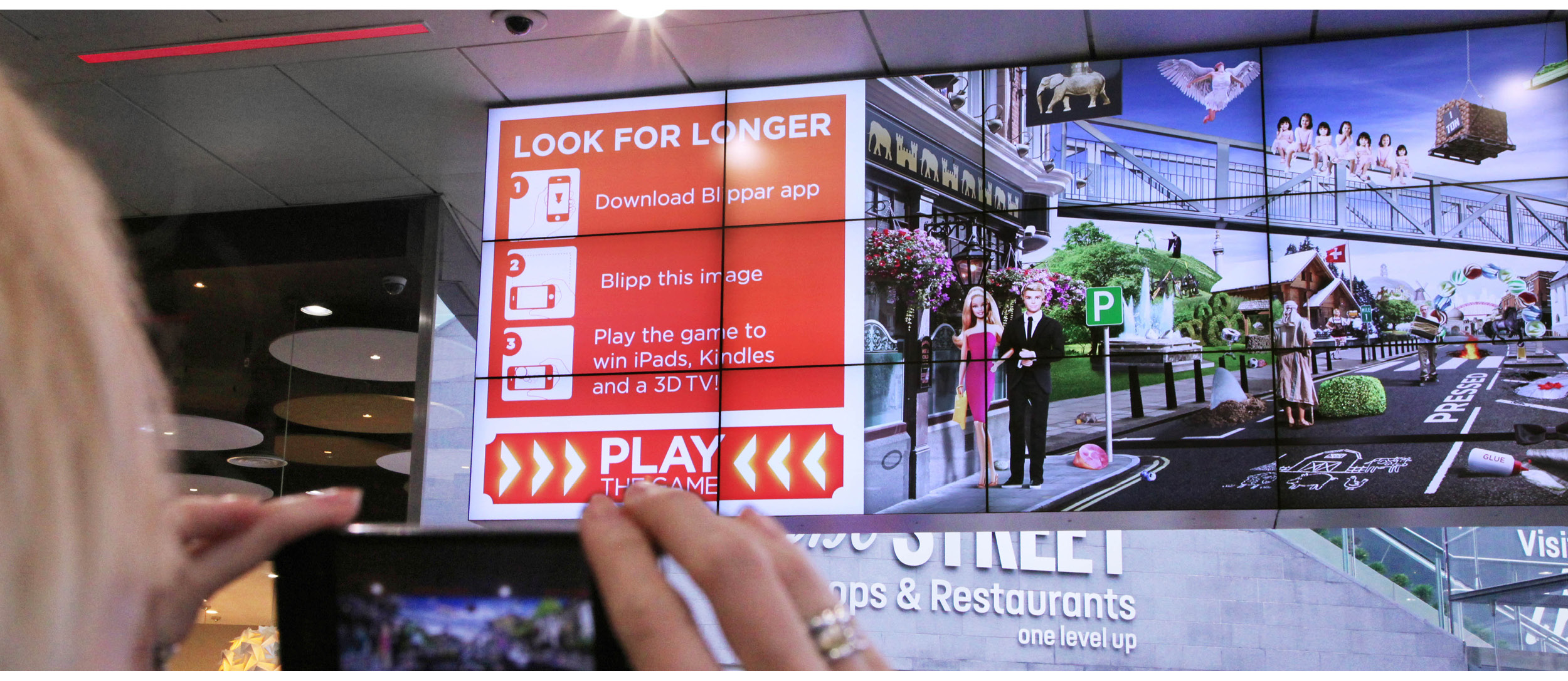 An augmented reality element was added to the campaign to drive interaction at a site in Westfield Stratford City.