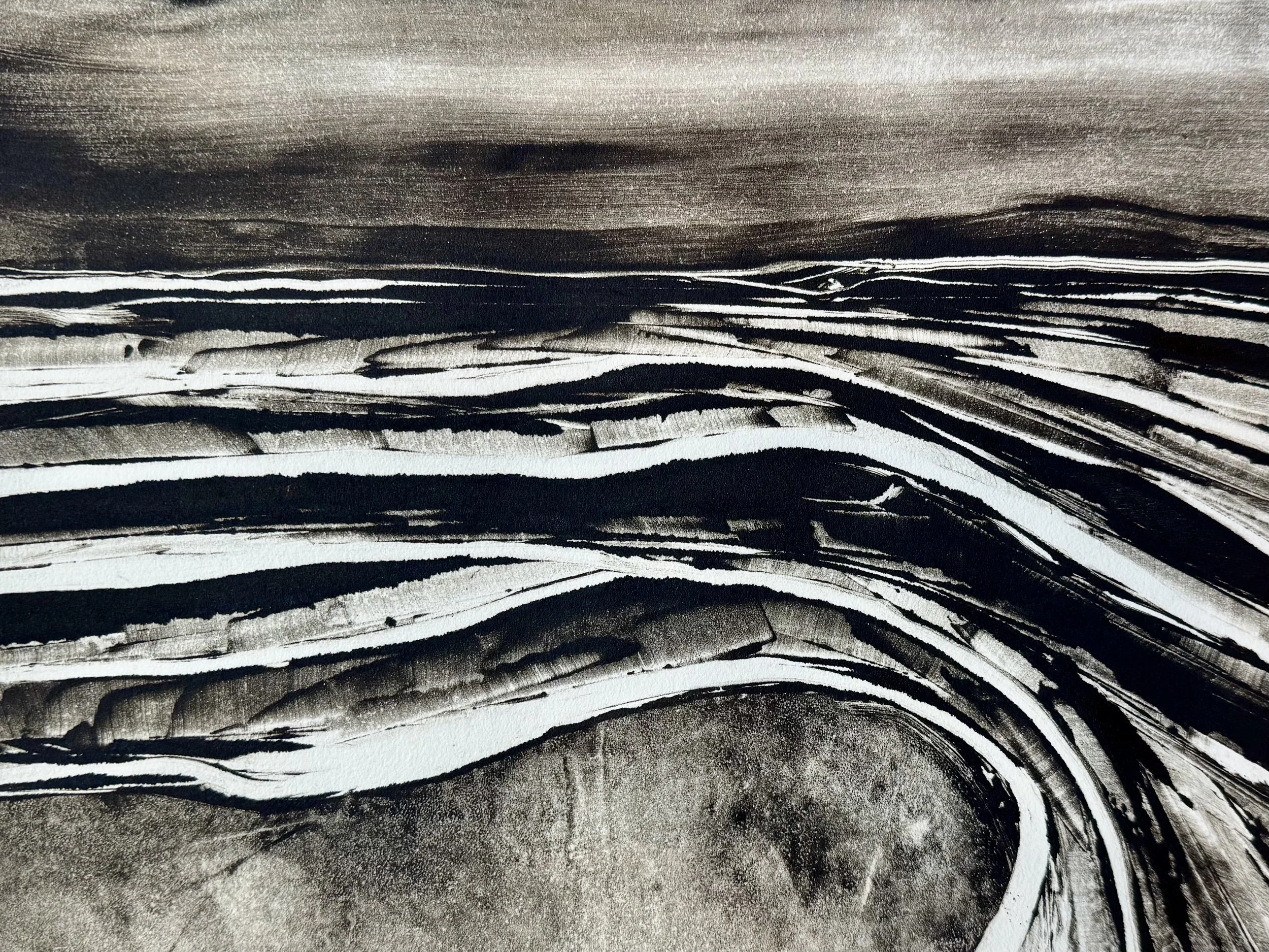 Monoprinting a Pit Mine
