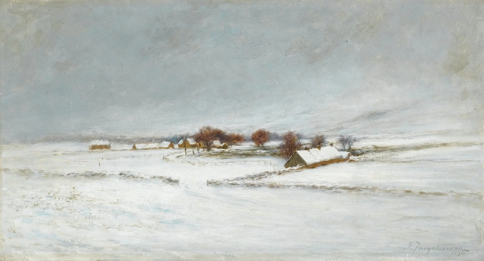 Joseph Farquharson, An Aberdeenshire Farm Under Snow