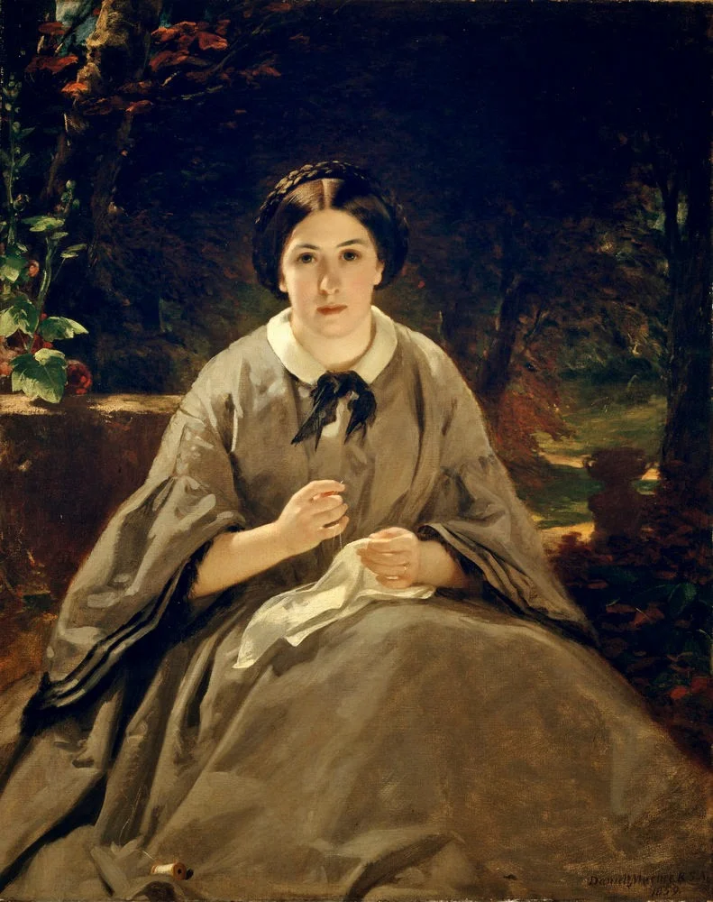 Sir Daniel McNee, A Lady in Grey Prints