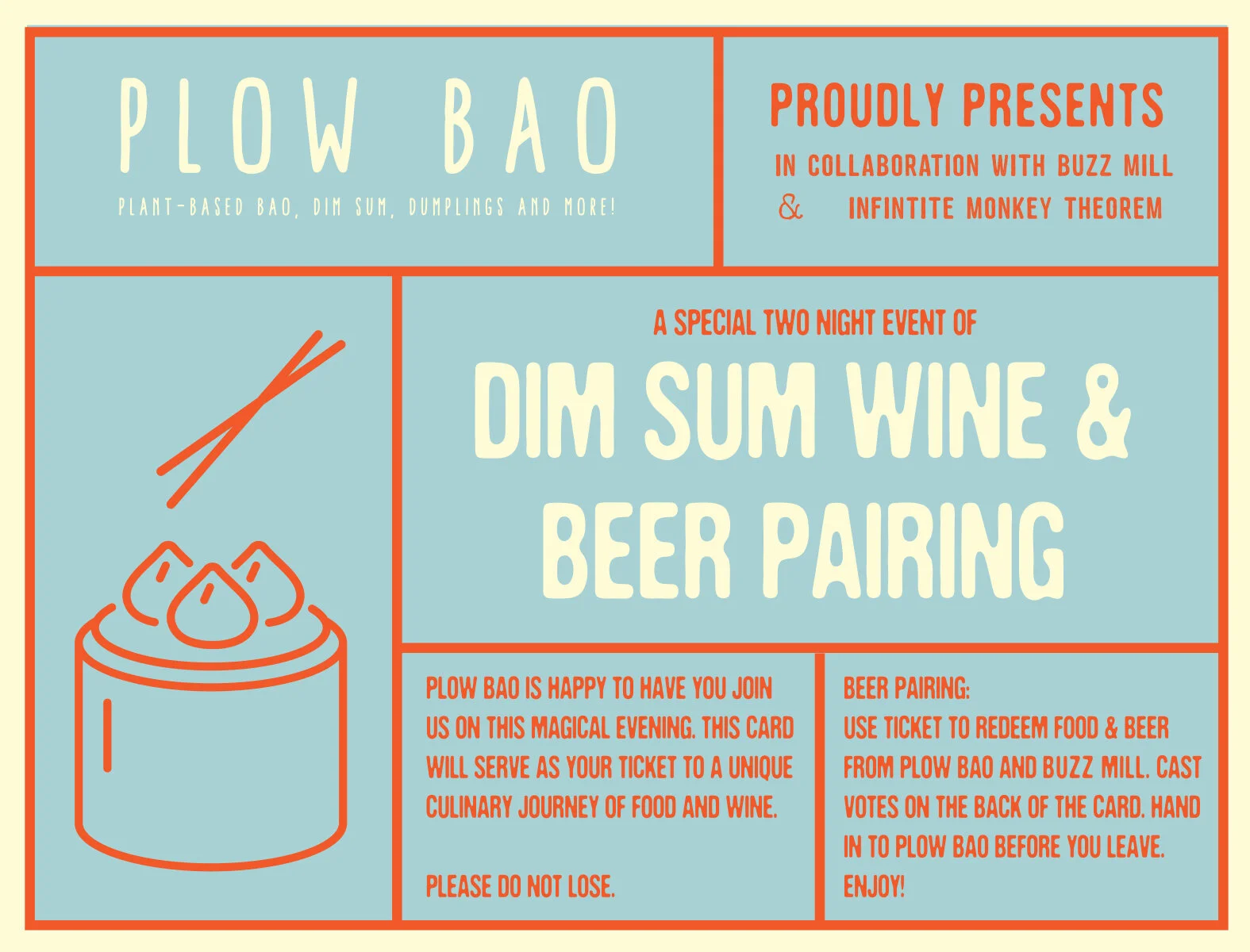  Plow Bao | Dim Sum Beer &amp; Wine Pairing