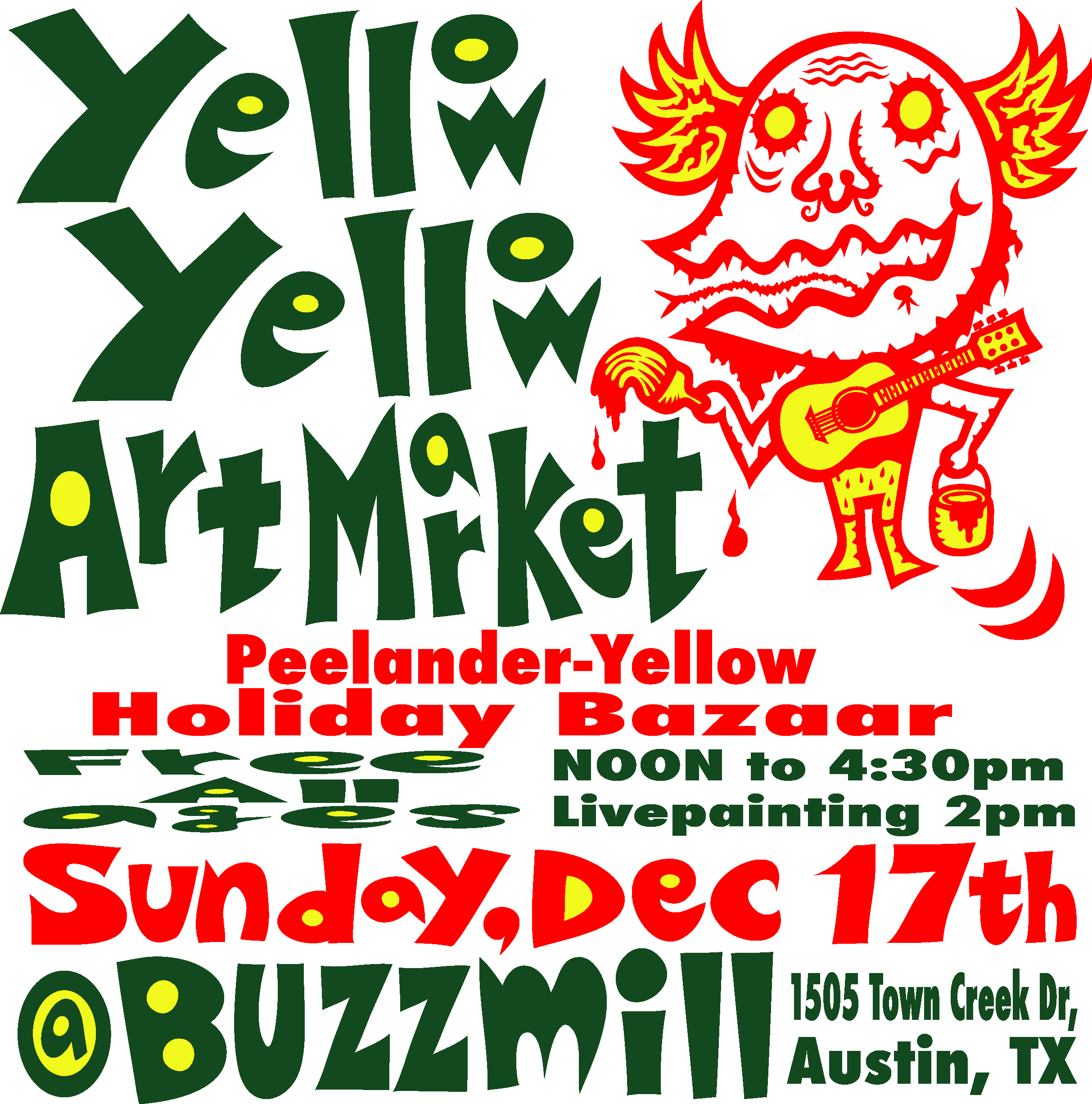 Peelander Yellow Art Market Holiday Bazaar 