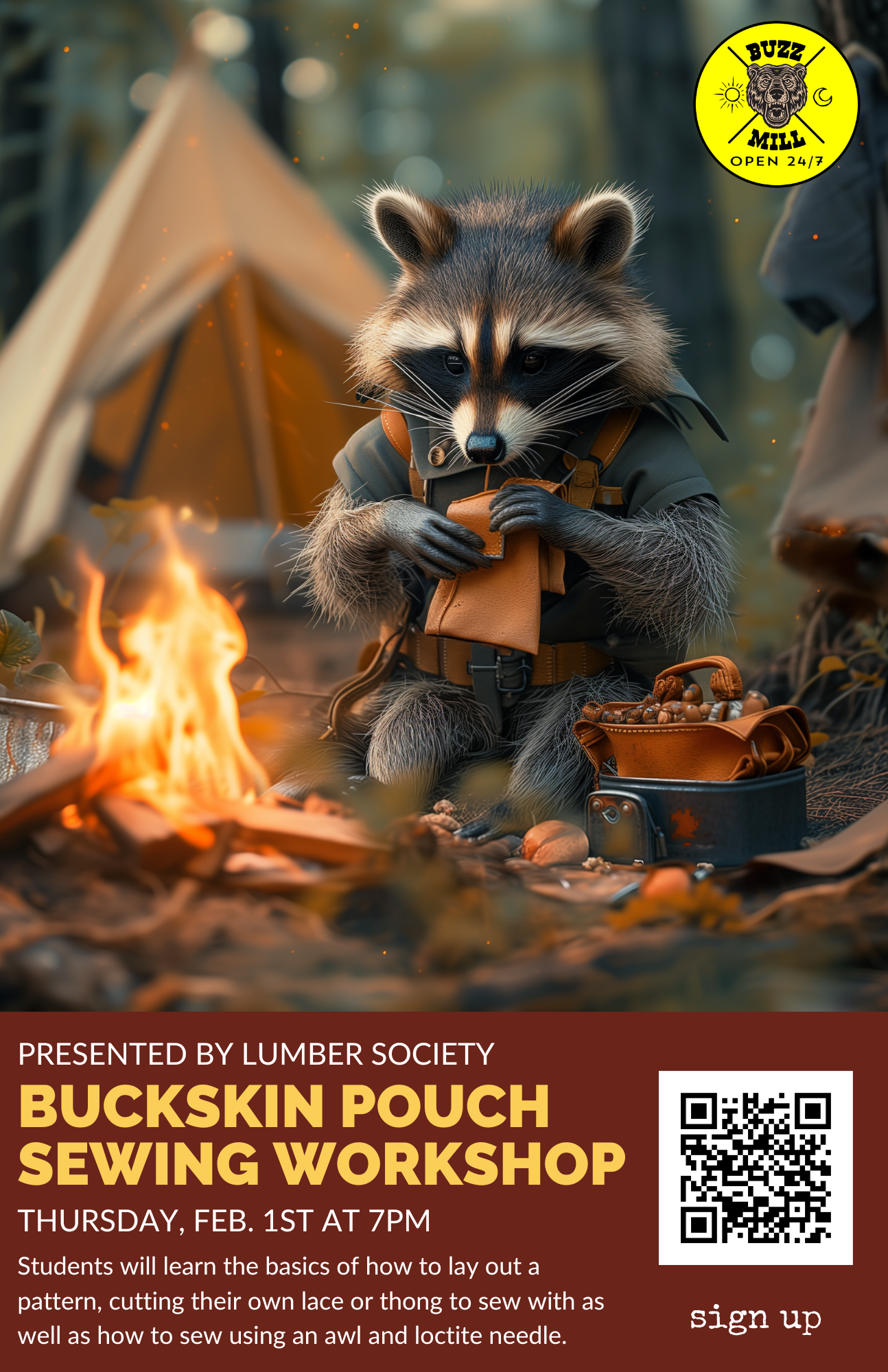 Lumber Society: Buckskin Pouch Sewing Workshop