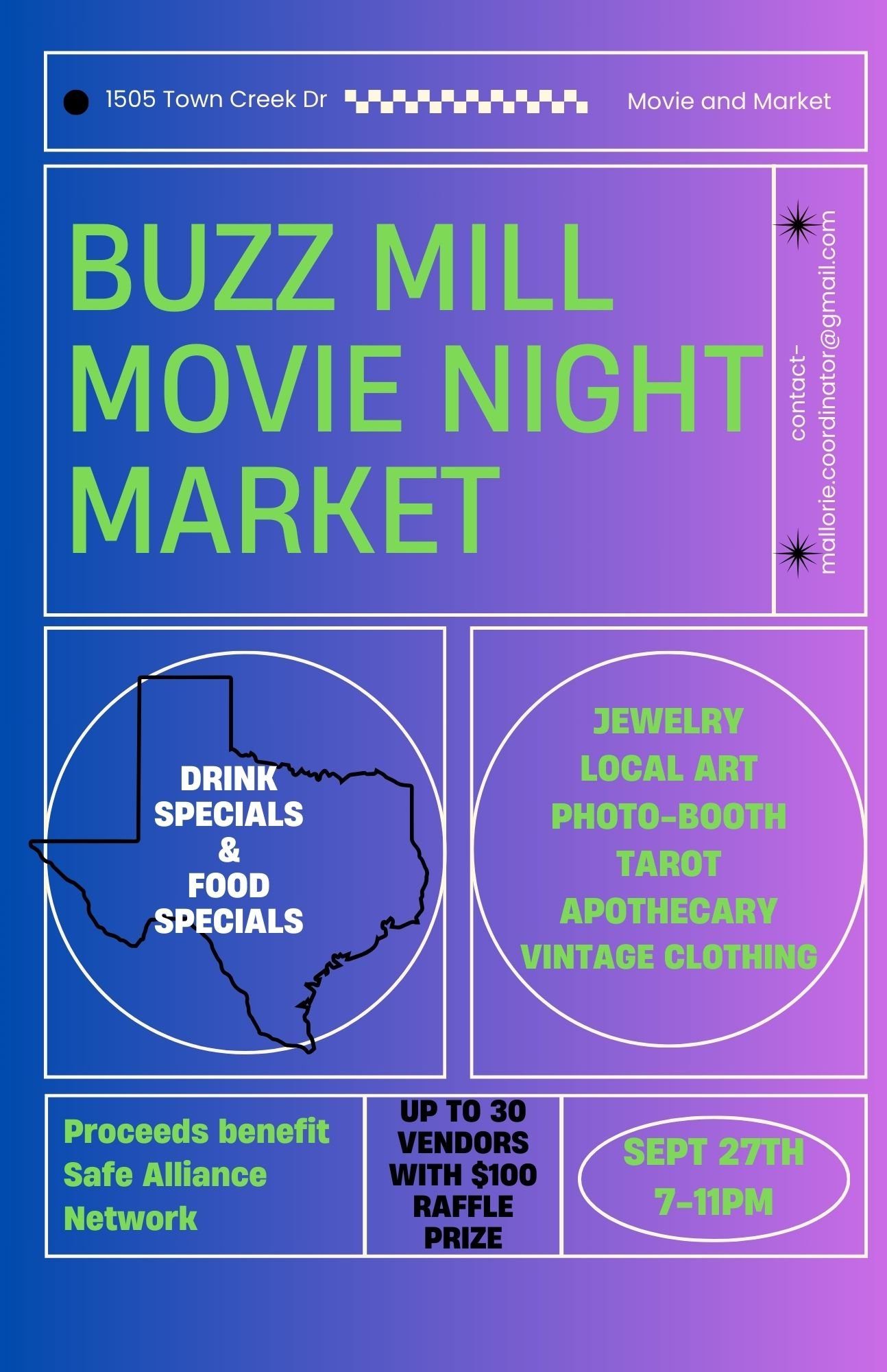 Buzz Mill Movie Night Market