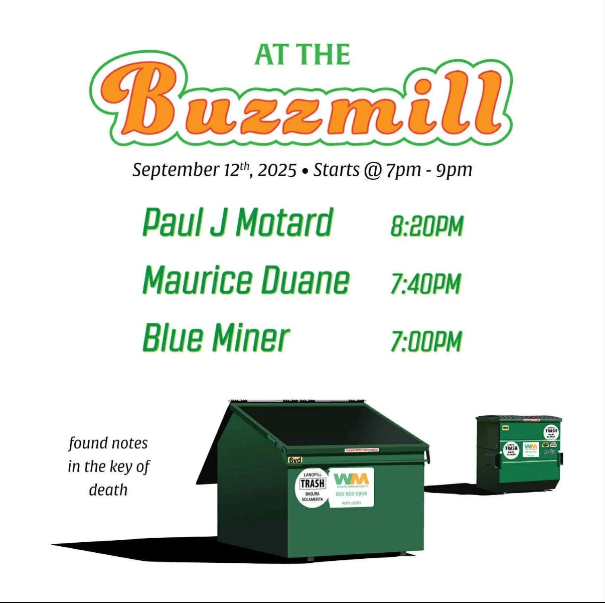 Live Music: Paul J Motard, Maurice Duane, Blue Miner