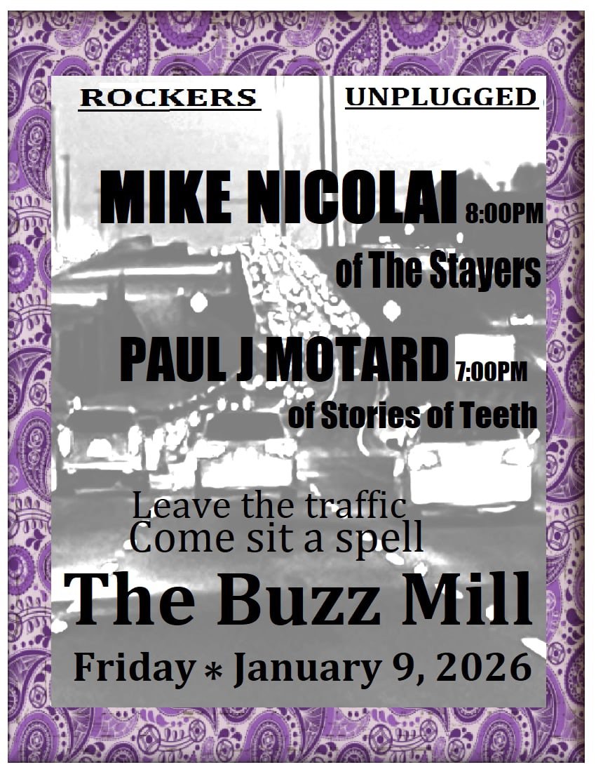 Live music: Mike Nicolai, Paul J Motard 