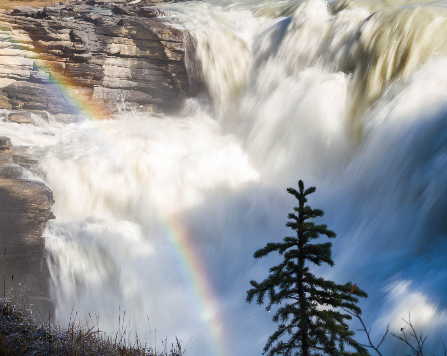 Athabasca Falls rainbow