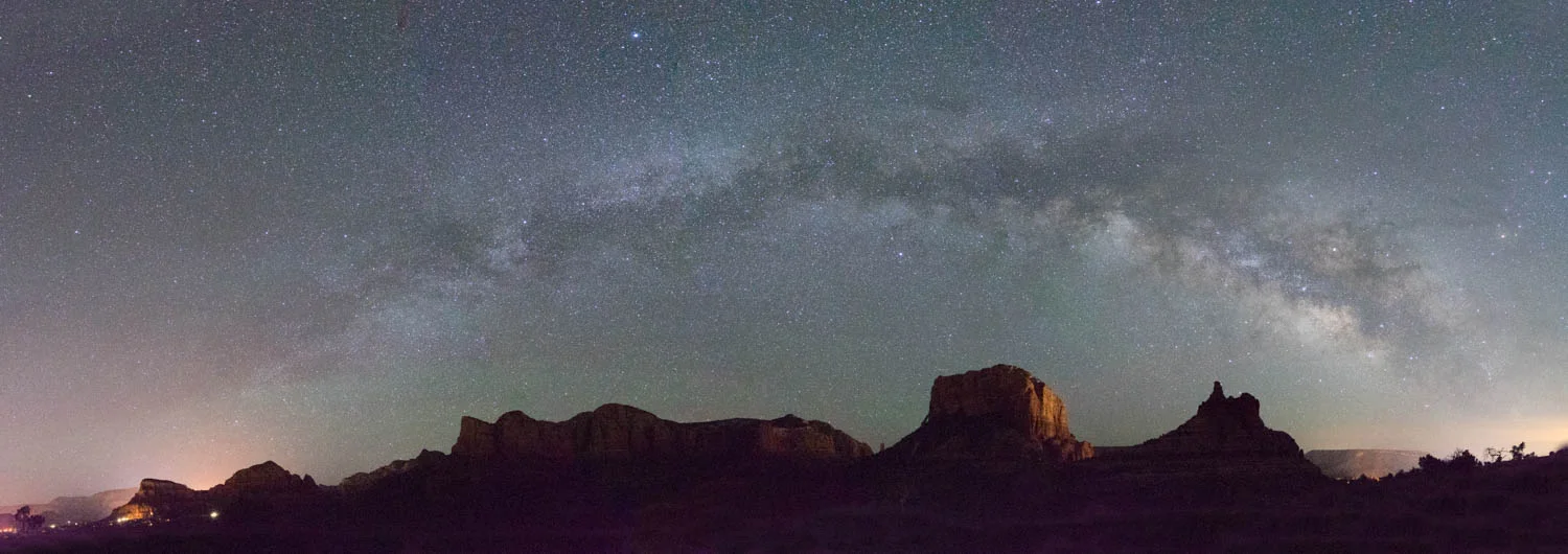Courthouse Rock and Bell Rock Milky Way