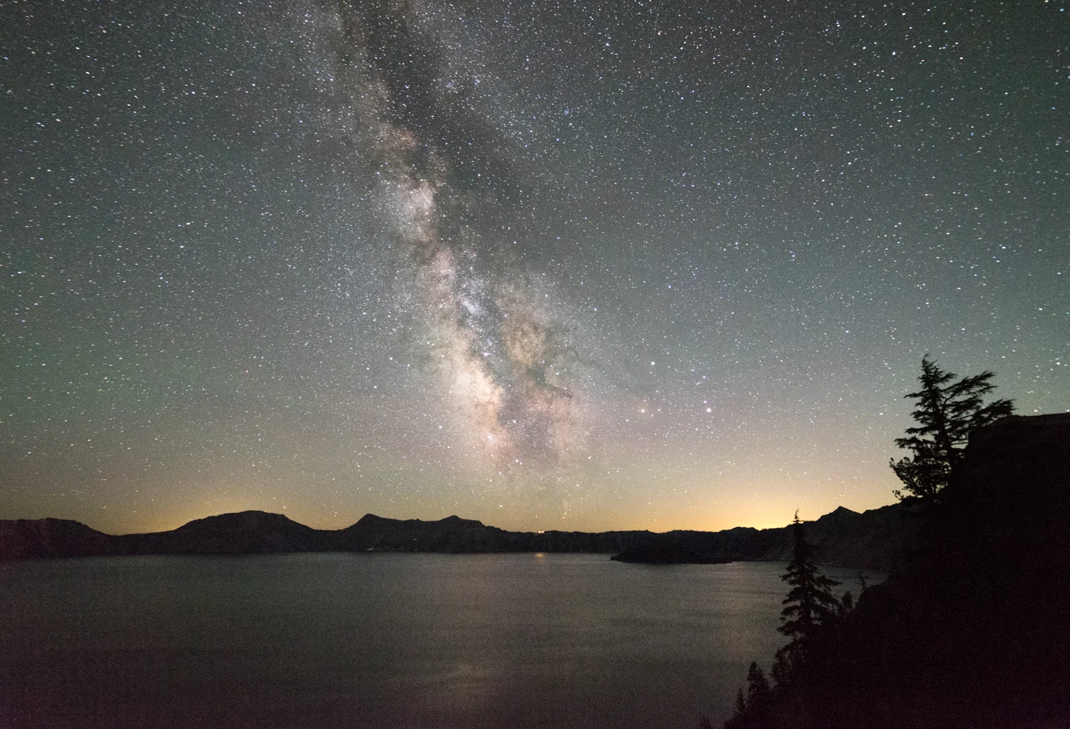 The famous Crater Lake Lodge is located right at the end of the Milky Way. The Milky Way contains around 400 billion stars.