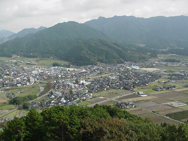  Town of Kamo-Cho from hillside view (Population of 6000). 