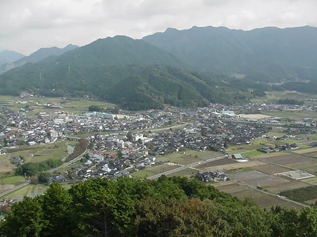 Town of Kamo-Cho from hillside view (Population of 6000).