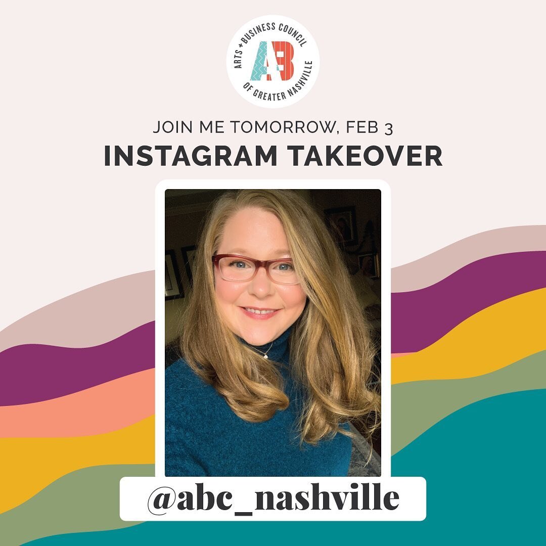 Join me tomorrow at @abc_nashville for an instagram takeover!! 👩🏼&zwj;💻🌟🎉

I&rsquo;ll be discussing the Periscope: Artist Entrepreneur Training Program, having LIVE discussions with Nashville based entrepreneur, author, and ABC Board Member @bri