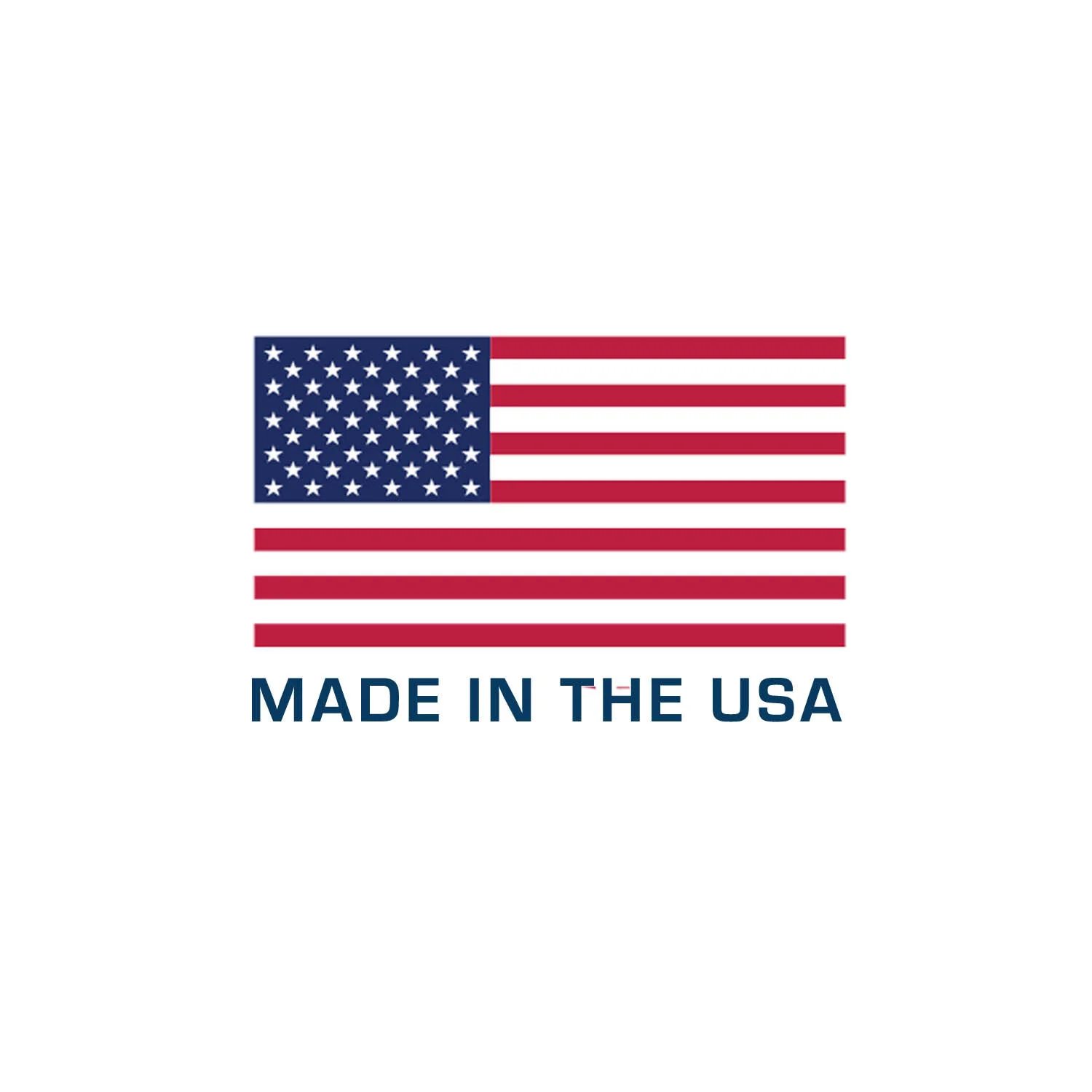 American flag with text 'Made in the USA' beneath it.