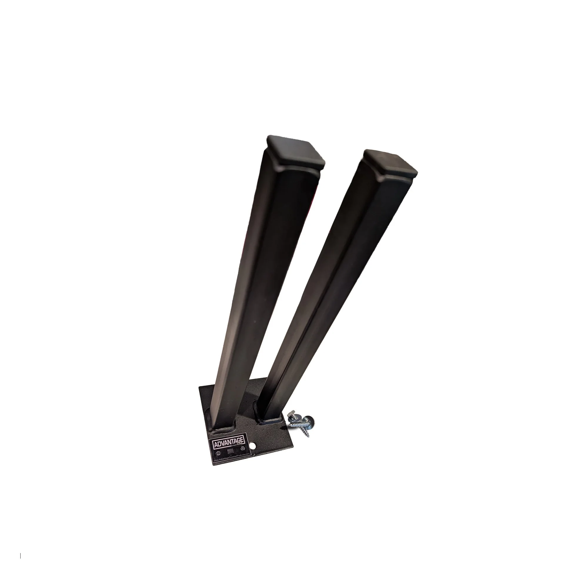 Advantage 12-Inch Double Prong Wall Mount Tool Rack black powder-coated steel garage tool storage organization