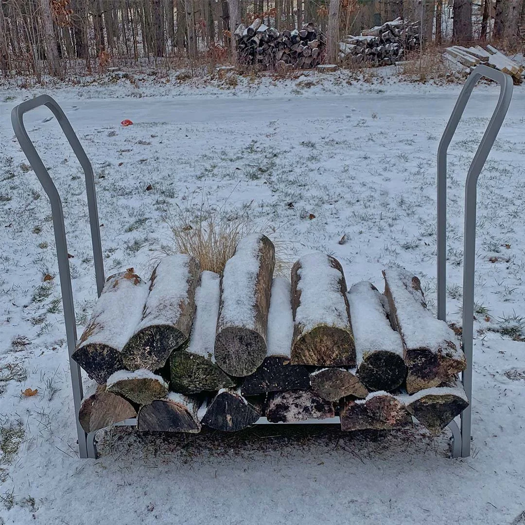 Firewood rack for outdoor wood storage