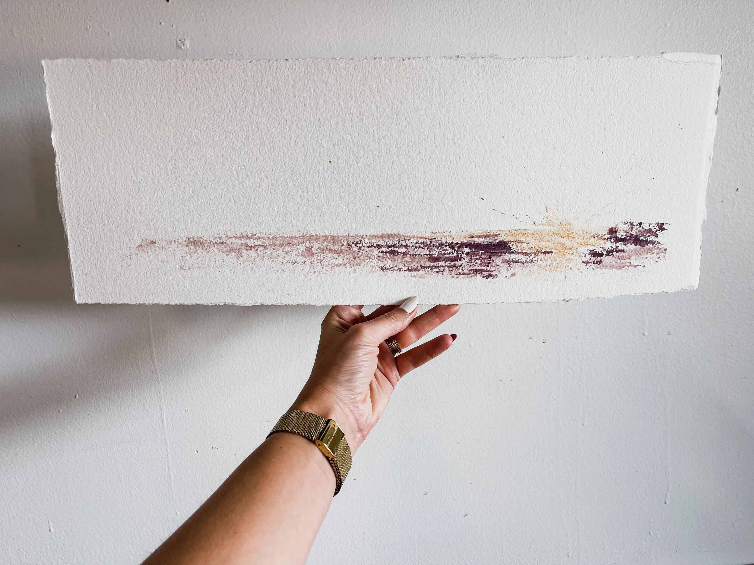 Pastille candy | 7x20" original wine painting