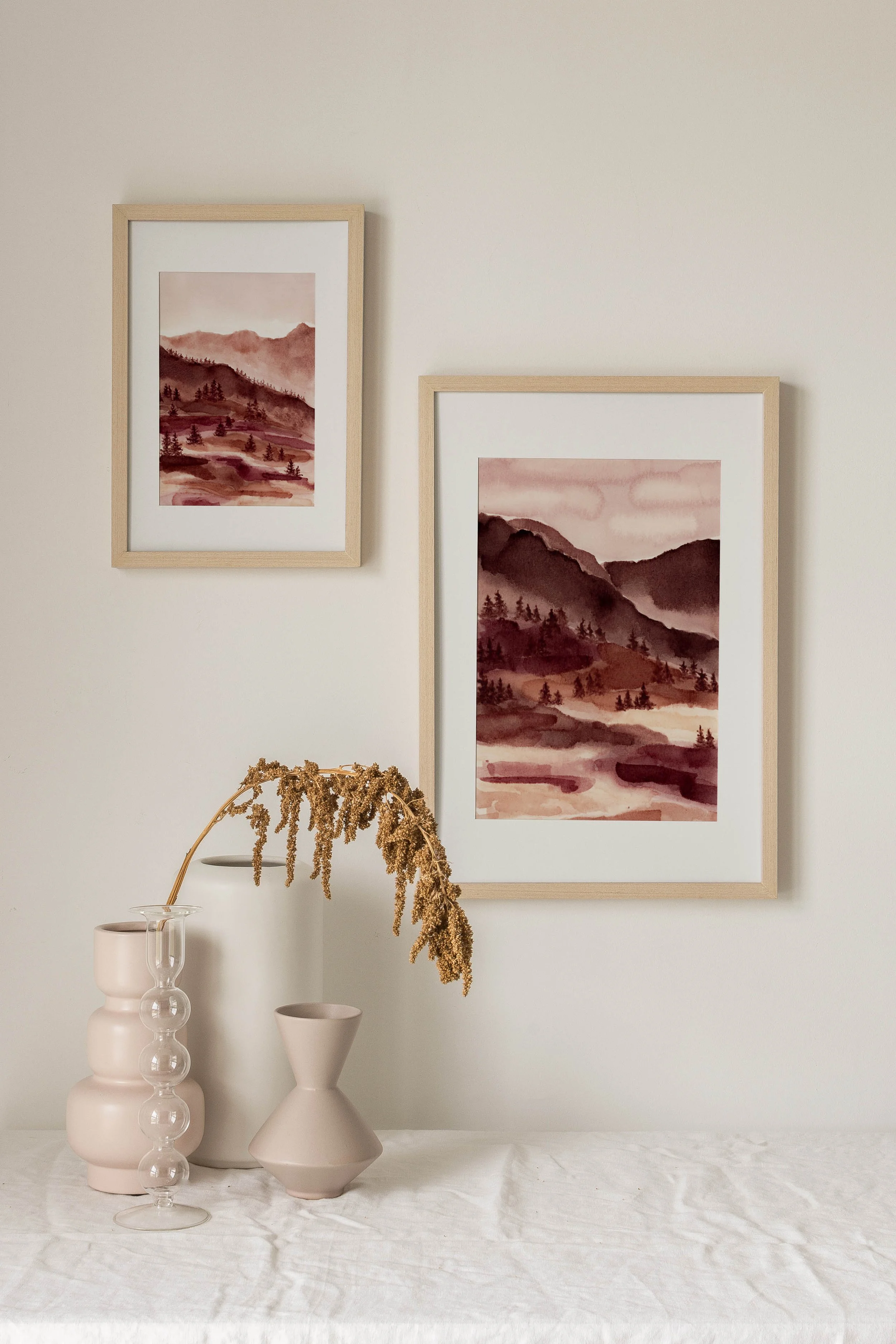 Leather Hiking Boots & Clay Pot Cairns