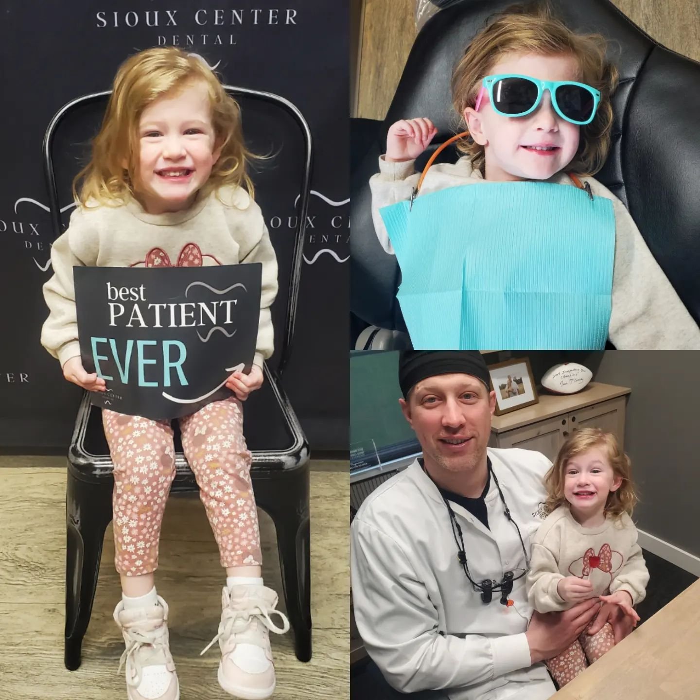 Dr. Kuiper had a very special visitor at the office today when his daughter Noa stopped by for a check-up! She was so brave and loved getting a new toothbrush ❤️🪥😁