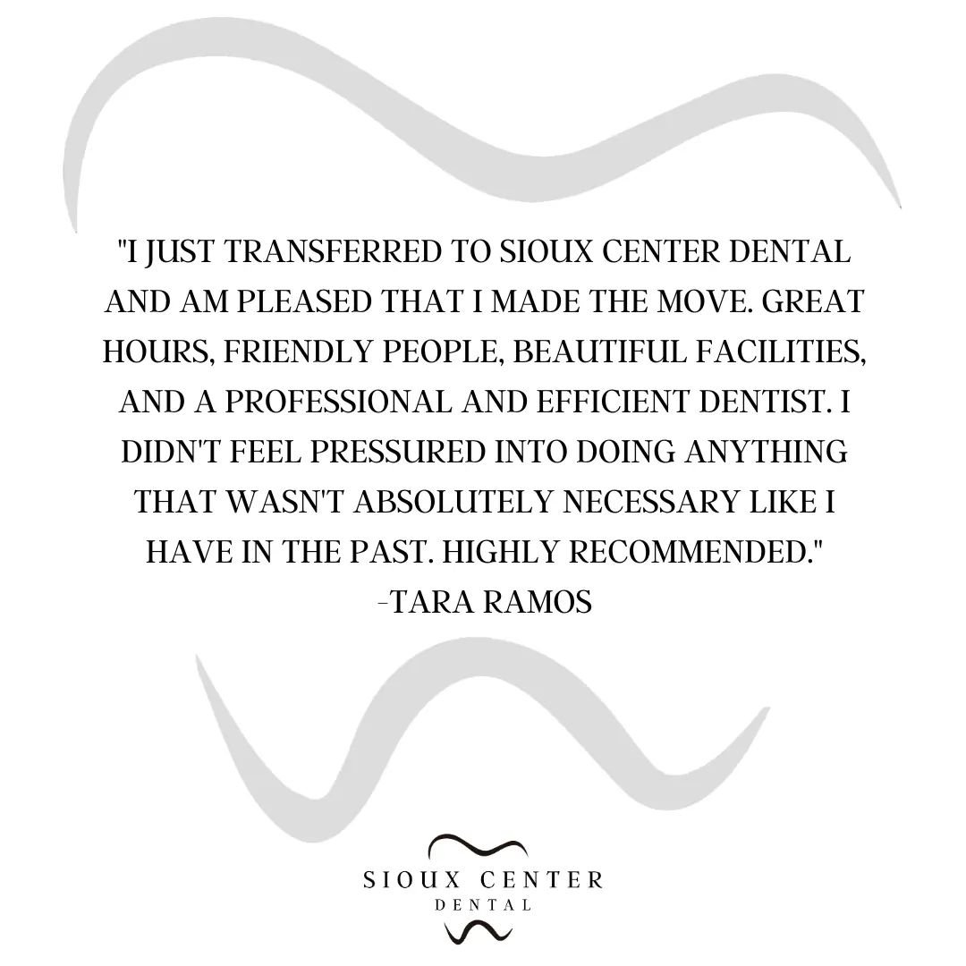 ⭐⭐⭐⭐⭐

Happy Monday! This is what people are saying about us! Come experience the Sioux Center Dental difference! 🤗
.
.
.
#siouxcenterdental 
#faithfamilyservice 
#generaldentist 
#5stars 
#review