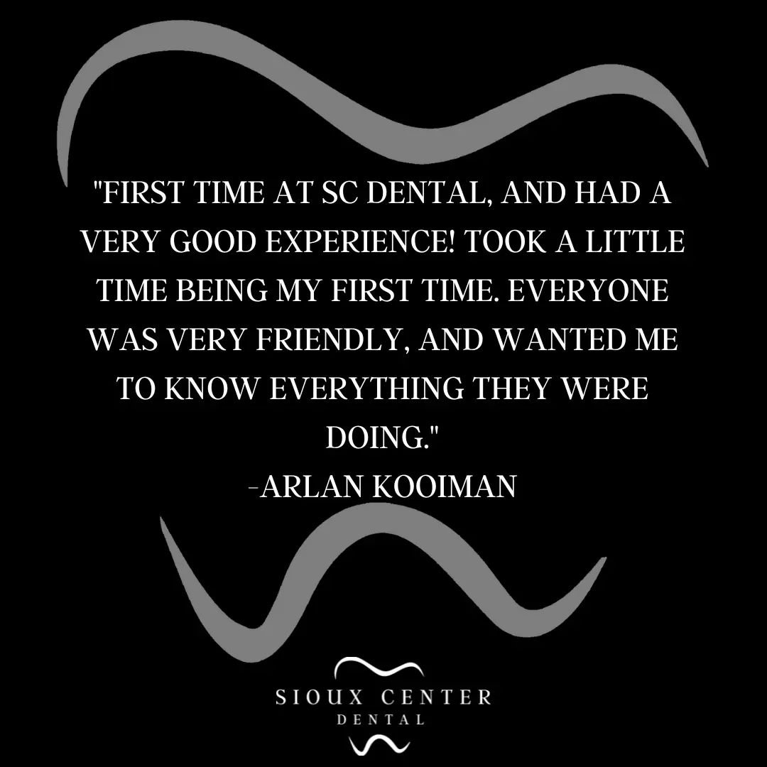 ⭐⭐⭐⭐⭐

Happy Monday! This is what people are saying about us! Come experience the Sioux Center Dental difference! 🤗
.
.
.
#siouxcenterdental 
#faithfamilyservice 
#generaldentist 
#5stars 
#review