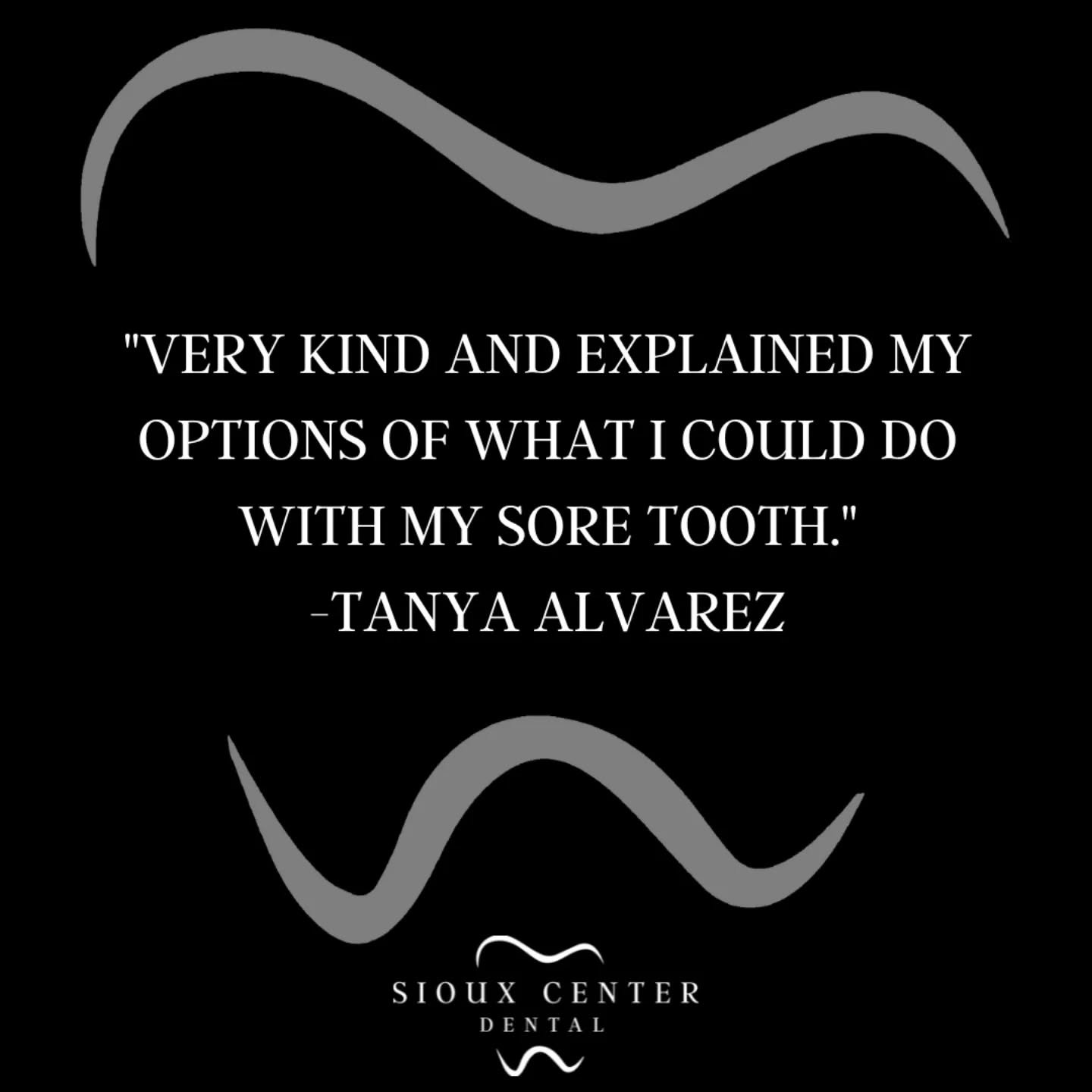 ⭐⭐⭐⭐⭐

Happy Wednesday! This is what people are saying about us! Come experience the Sioux Center Dental difference! 🤗
.
.
.
#siouxcenterdental 
#faithfamilyservice 
#generaldentist 
#5stars 
#review