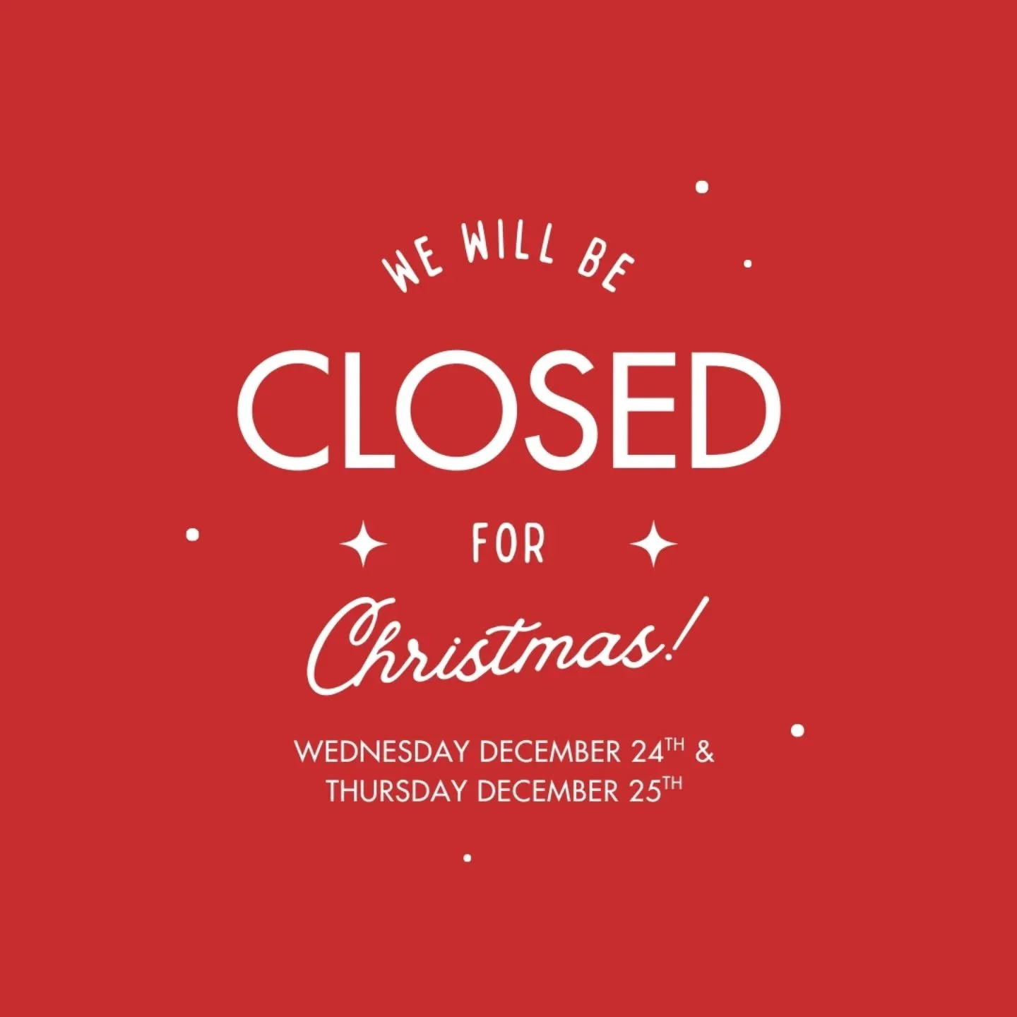 A look at the week ahead. If you need in before the holiday, call right away on Monday! 🎄🎅🎁