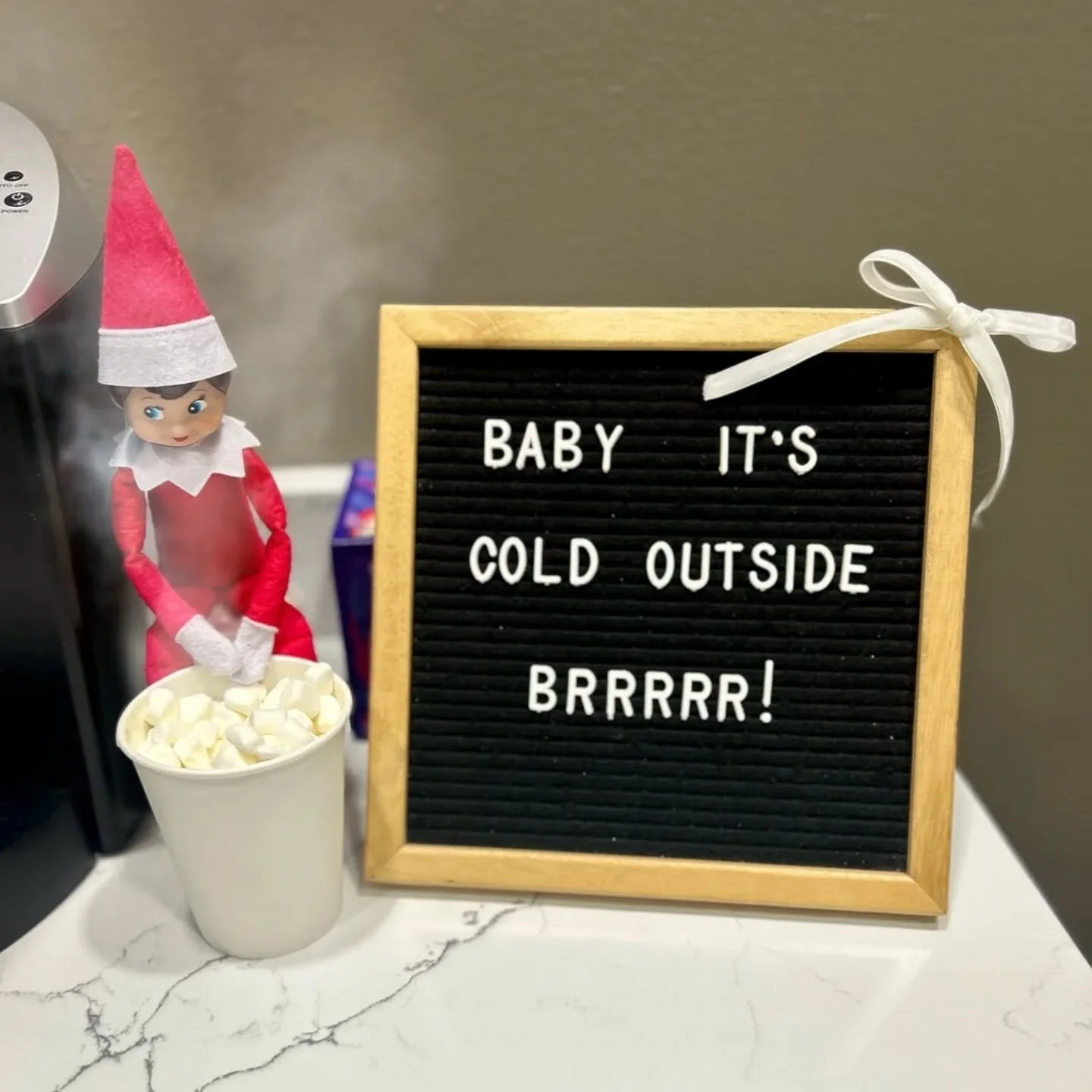 Happy Tuesday! Flossy is warming up the coffee and hot chocolate this morning ☕️