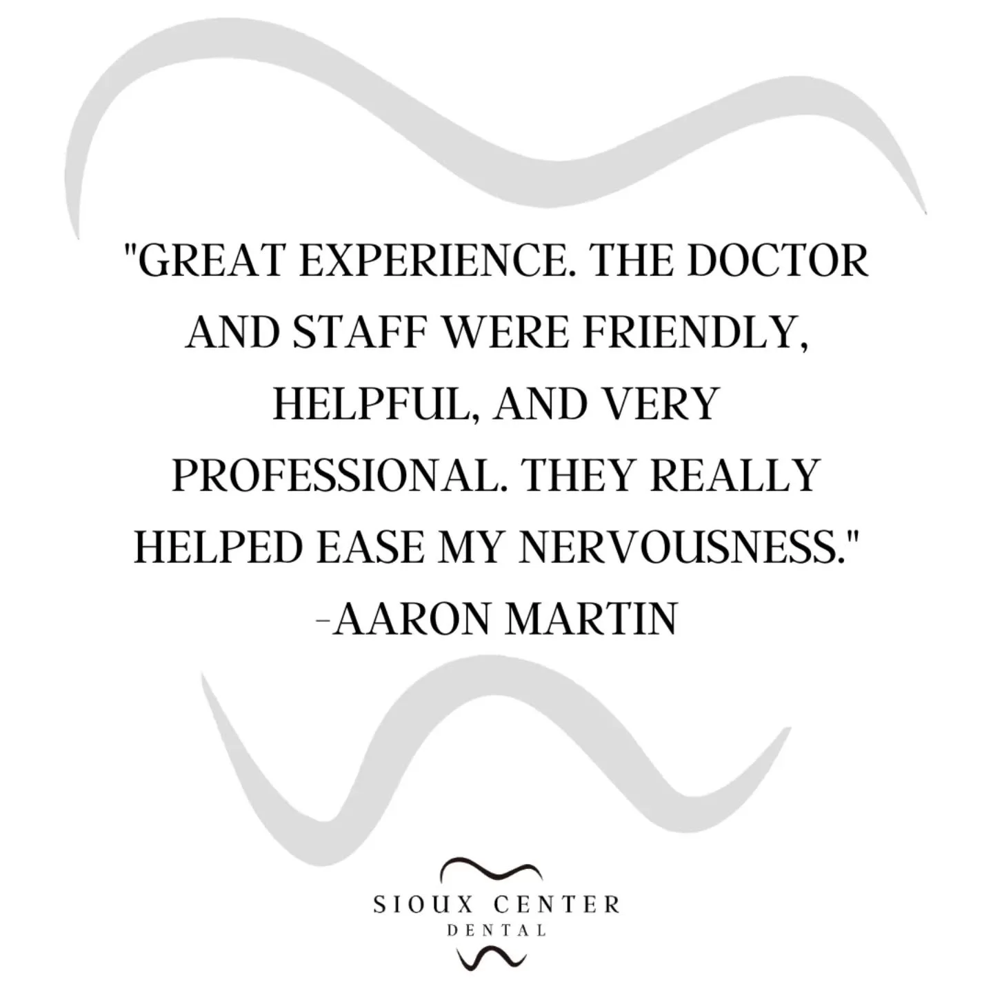 ⭐⭐⭐⭐⭐

Happy Thursday! This is what people are saying about us! Come experience the Sioux Center Dental difference! 🤗
.
.
.
#siouxcenterdental 
#faithfamilyservice 
#generaldentist 
#5stars 
#review