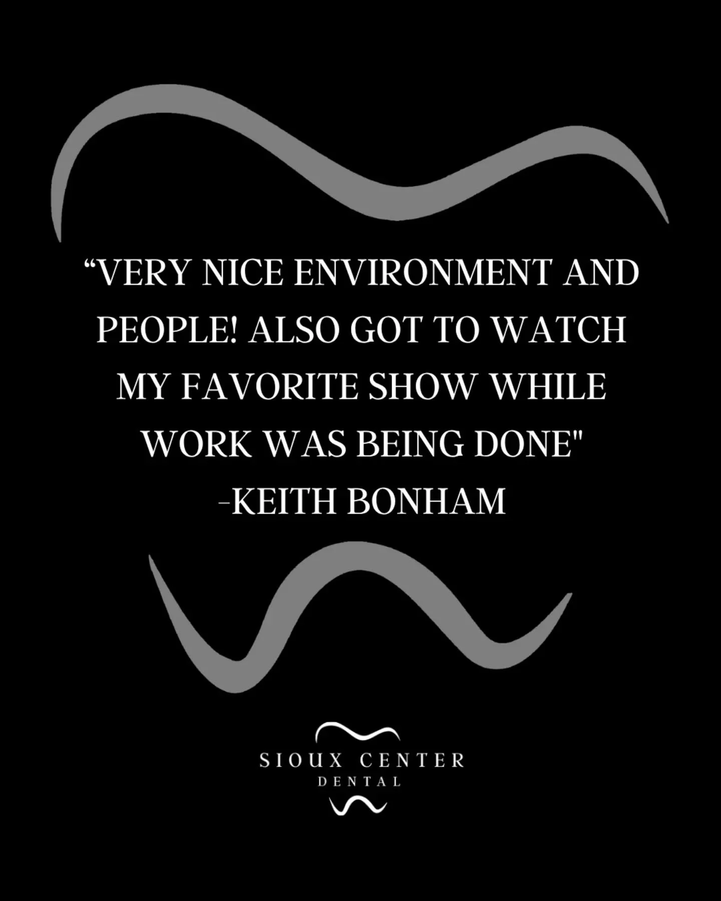 ⭐⭐⭐⭐⭐

Happy Tuesday! This is what people are saying about us! Come experience the Sioux Center Dental difference! 🤗
.
.
.
#siouxcenterdental 
#faithfamilyservice 
#generaldentist 
#5stars 
#review