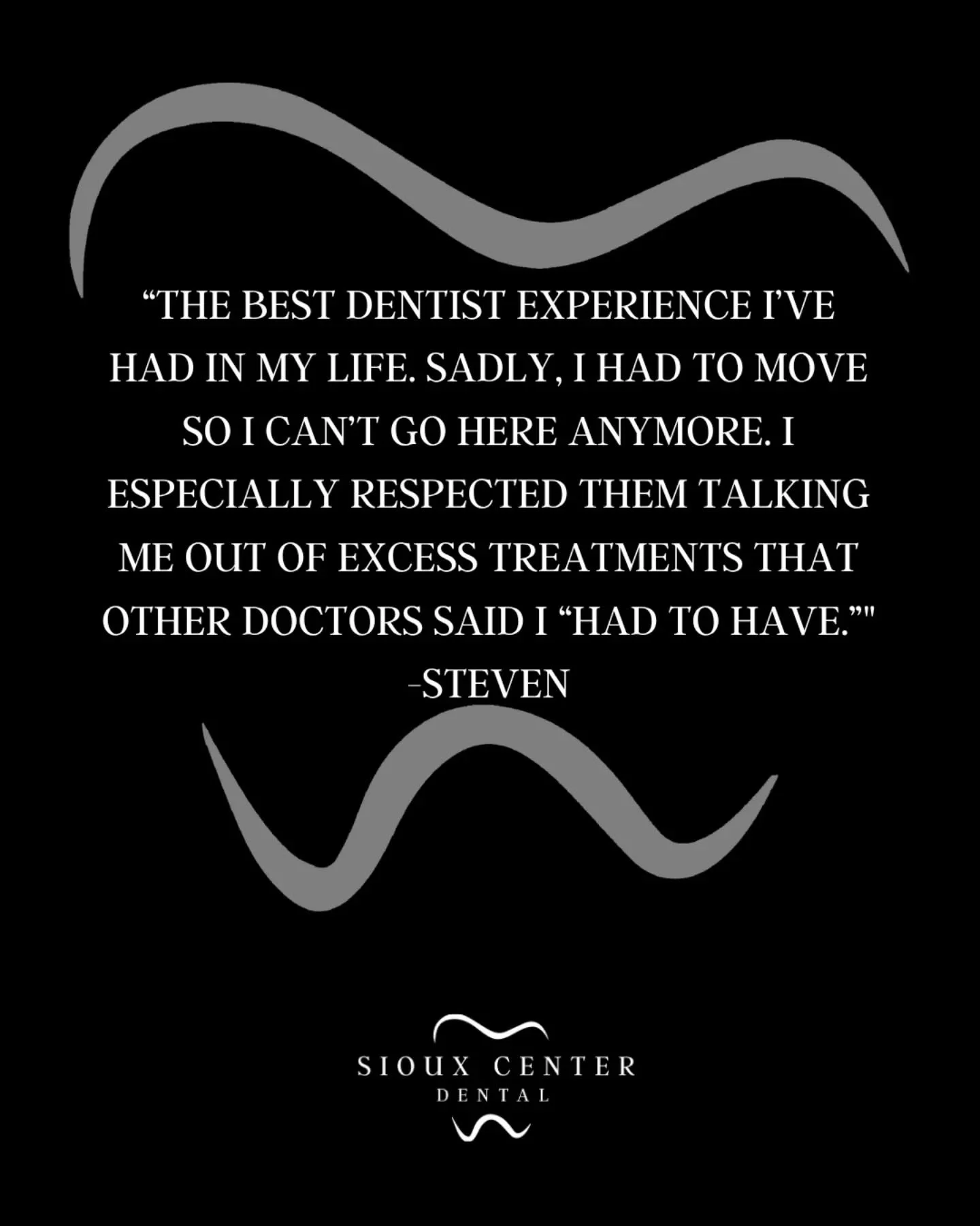 ⭐⭐⭐⭐⭐

Happy Tuesday! This is what people are saying about us! Come experience the Sioux Center Dental difference! 🤗
.
.
.
#siouxcenterdental 
#faithfamilyservice 
#generaldentist 
#5stars 
#review