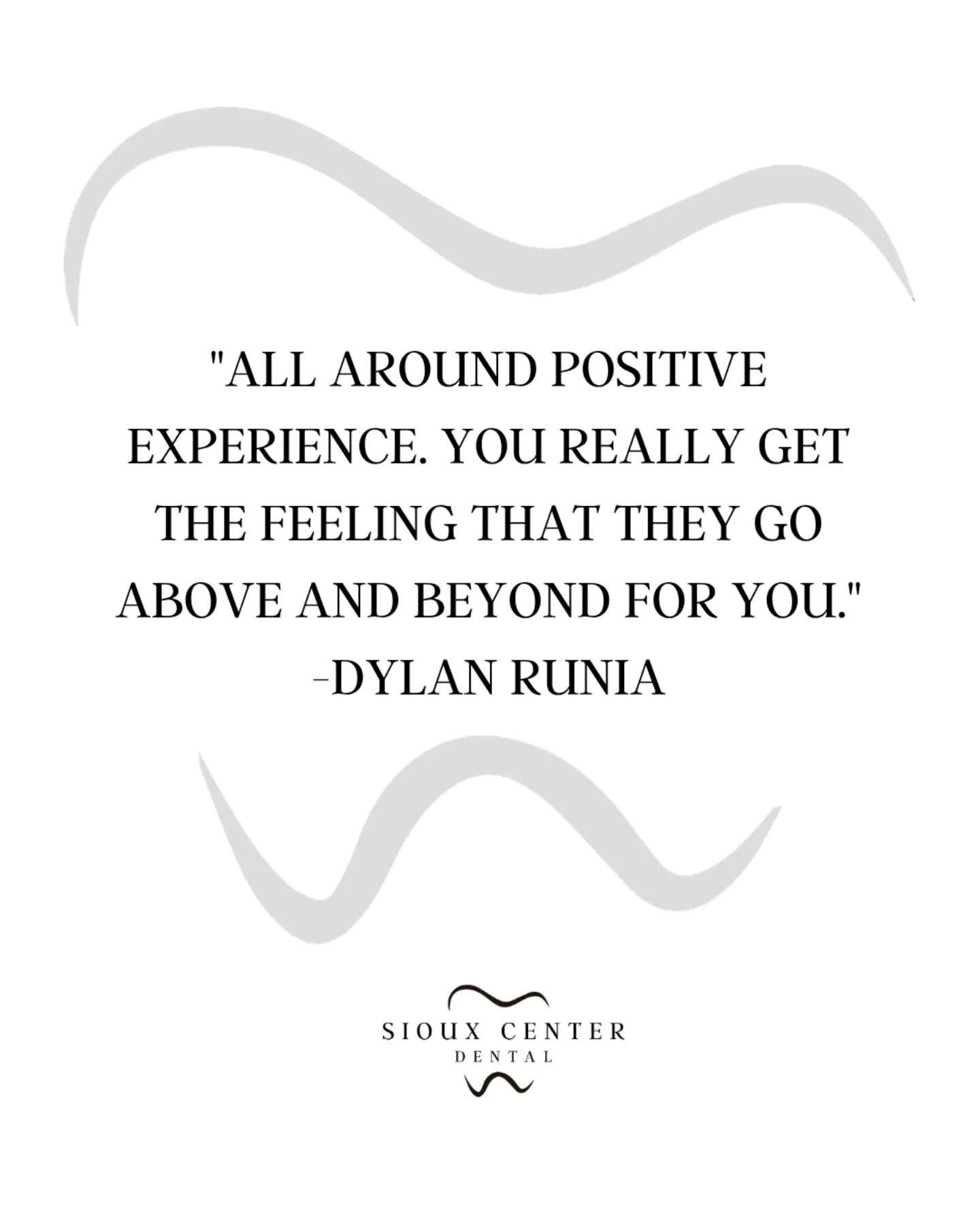 ⭐⭐⭐⭐⭐

Happy Thursday! This is what people are saying about us! Come experience the Sioux Center Dental difference! 🤗
.
.
.
#siouxcenterdental 
#faithfamilyservice 
#generaldentist 
#5stars 
#review