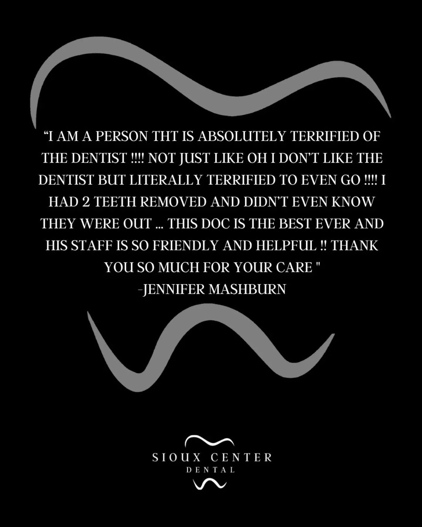 ⭐⭐⭐⭐⭐

Happy Monday! This is what people are saying about us! Come experience the Sioux Center Dental difference! 🤗
.
.
.
#siouxcenterdental 
#faithfamilyservice 
#generaldentist 
#5stars 
#review