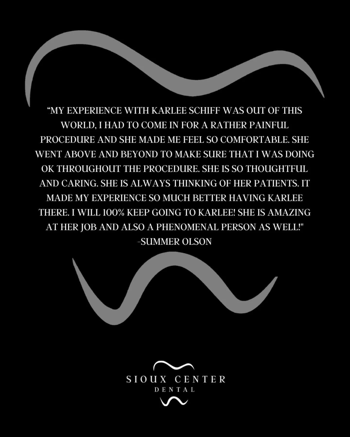 ⭐⭐⭐⭐⭐

Happy Monday! This is what people are saying about us! Come experience the Sioux Center Dental difference! 🤗
.
.
.
#siouxcenterdental 
#faithfamilyservice 
#generaldentist 
#5stars 
#review