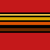 Red Yellow Brown Striped 70's Pattern