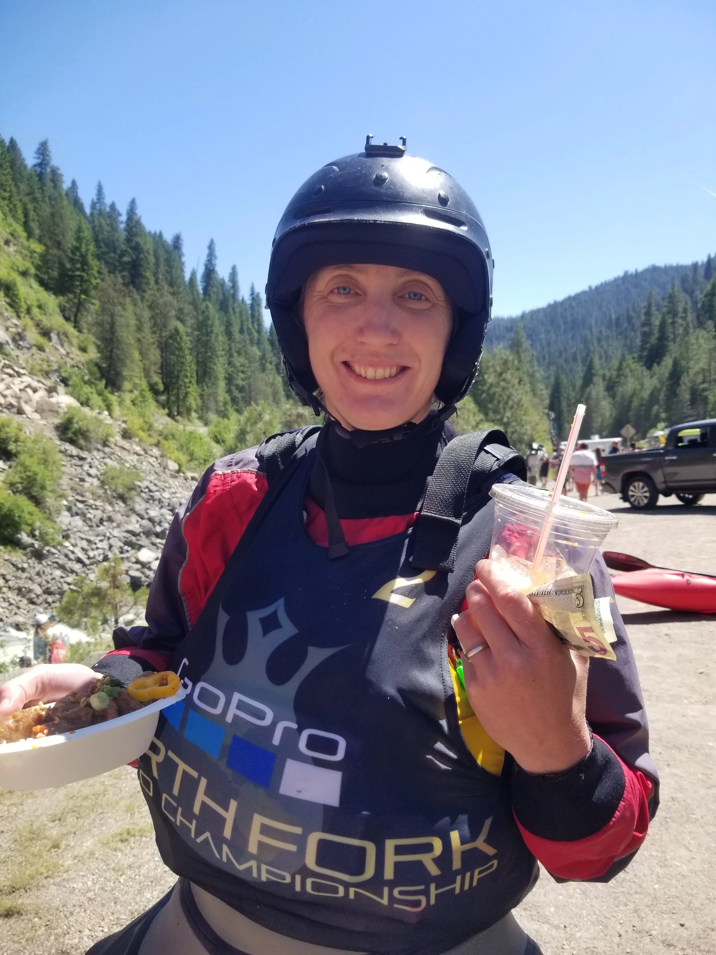 NorCal paddler, Natalie Anderson, competes in the finals on Jacobs Ladder. Banks, Idaho