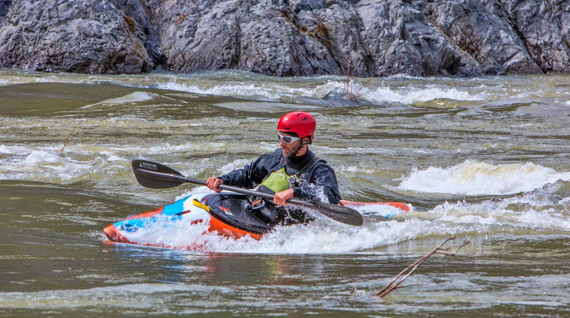 Jeff surfing it up on the Eel River
